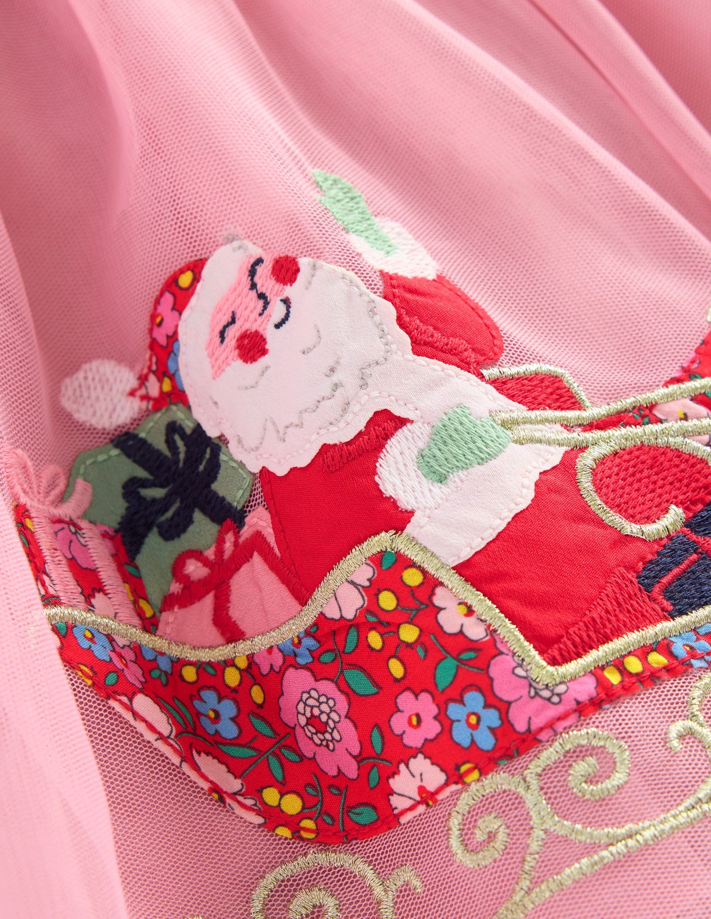 Jupe en tulle fun-Renne rose amande