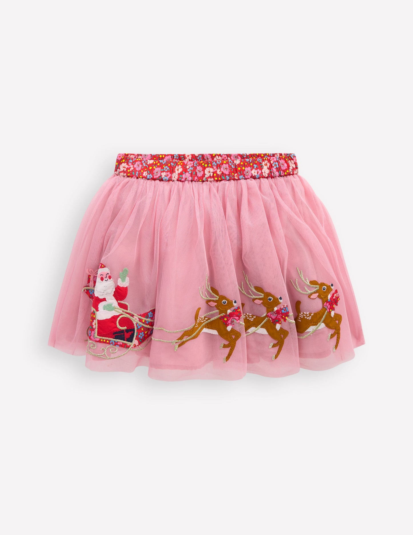 Jupe en tulle fun-Renne rose amande