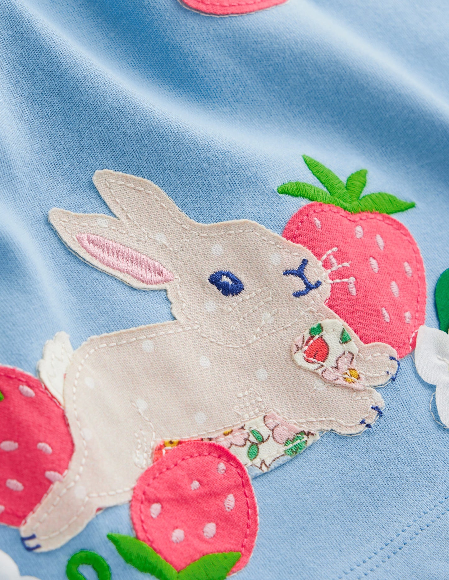 Set aus Tunika und Leggings mit Applikationen-Gletscherblau Hasen