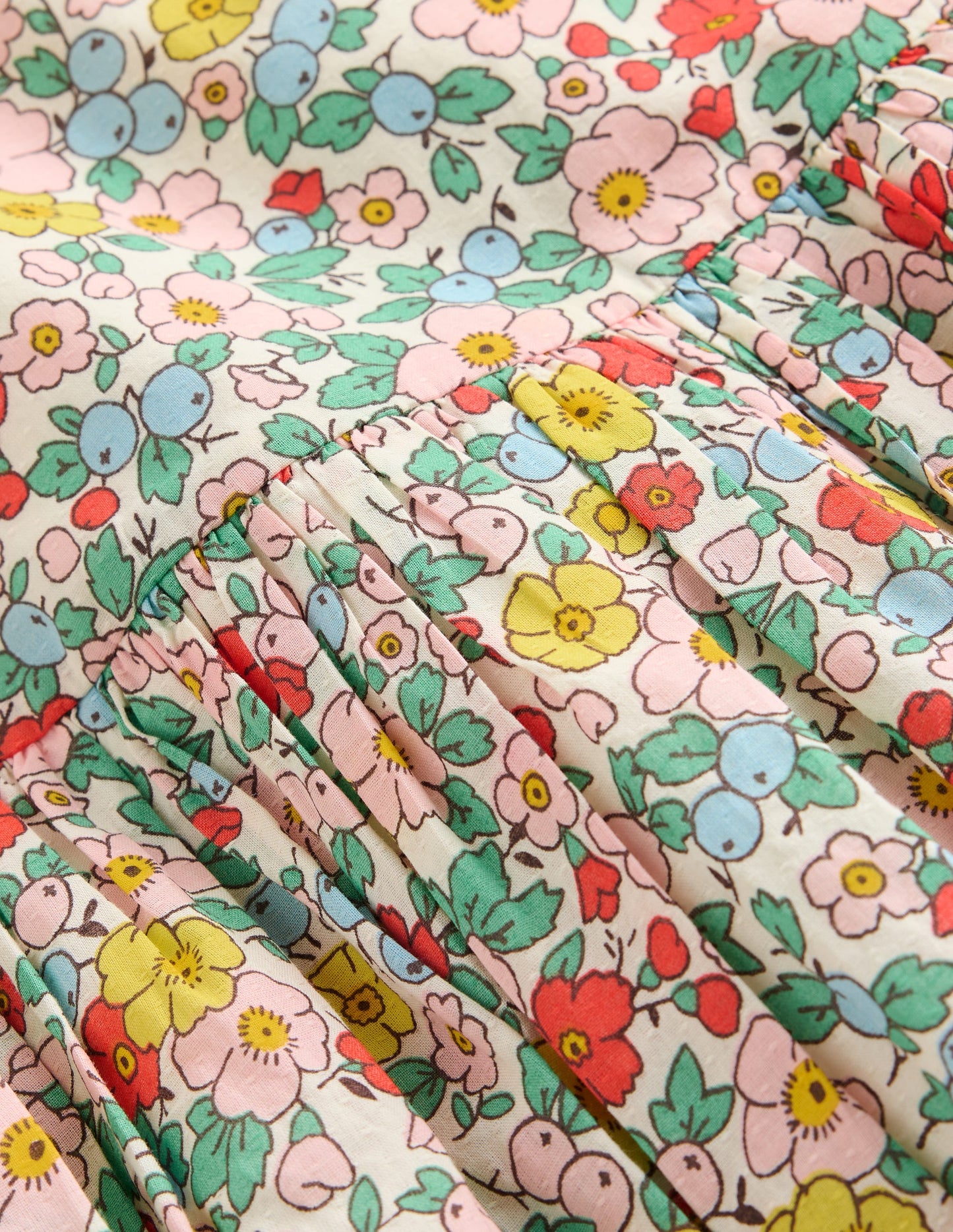 Madeline Gewebtes Kleid-Vanilleweiß Apfelblüte