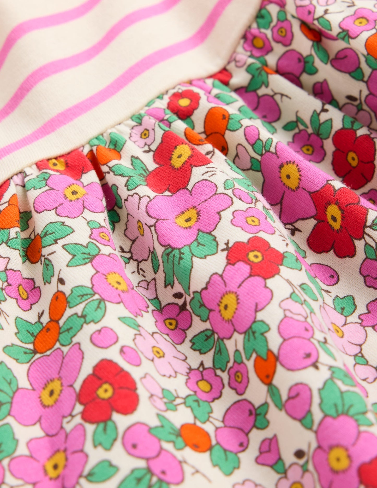 Robe Posie à manches volantées-Fleur de pommier rose
