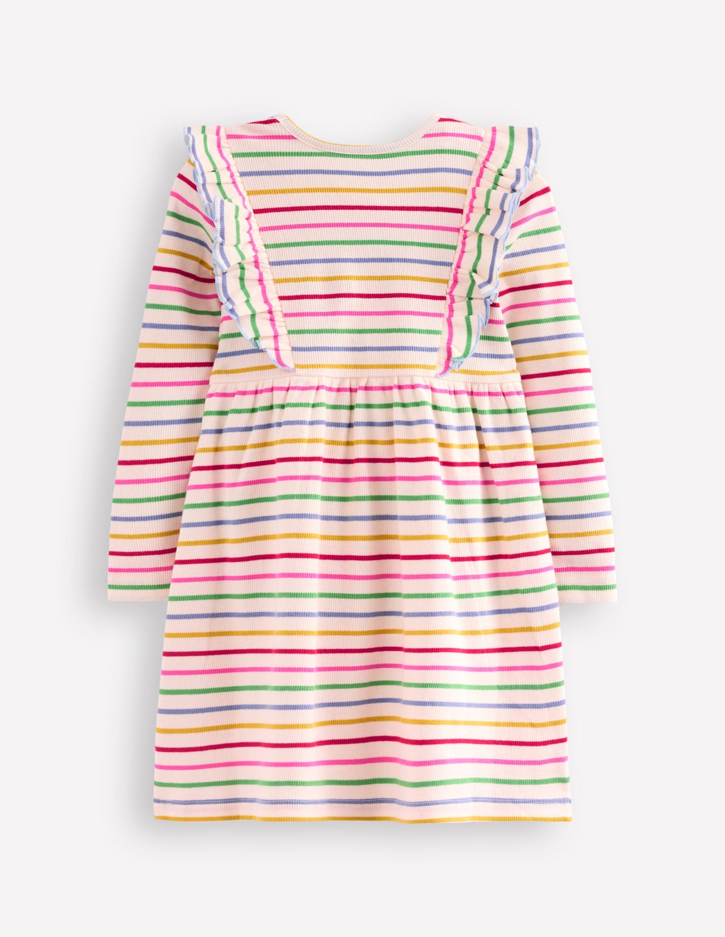 Robe en jersey à volants-Arc-en-ciel multi