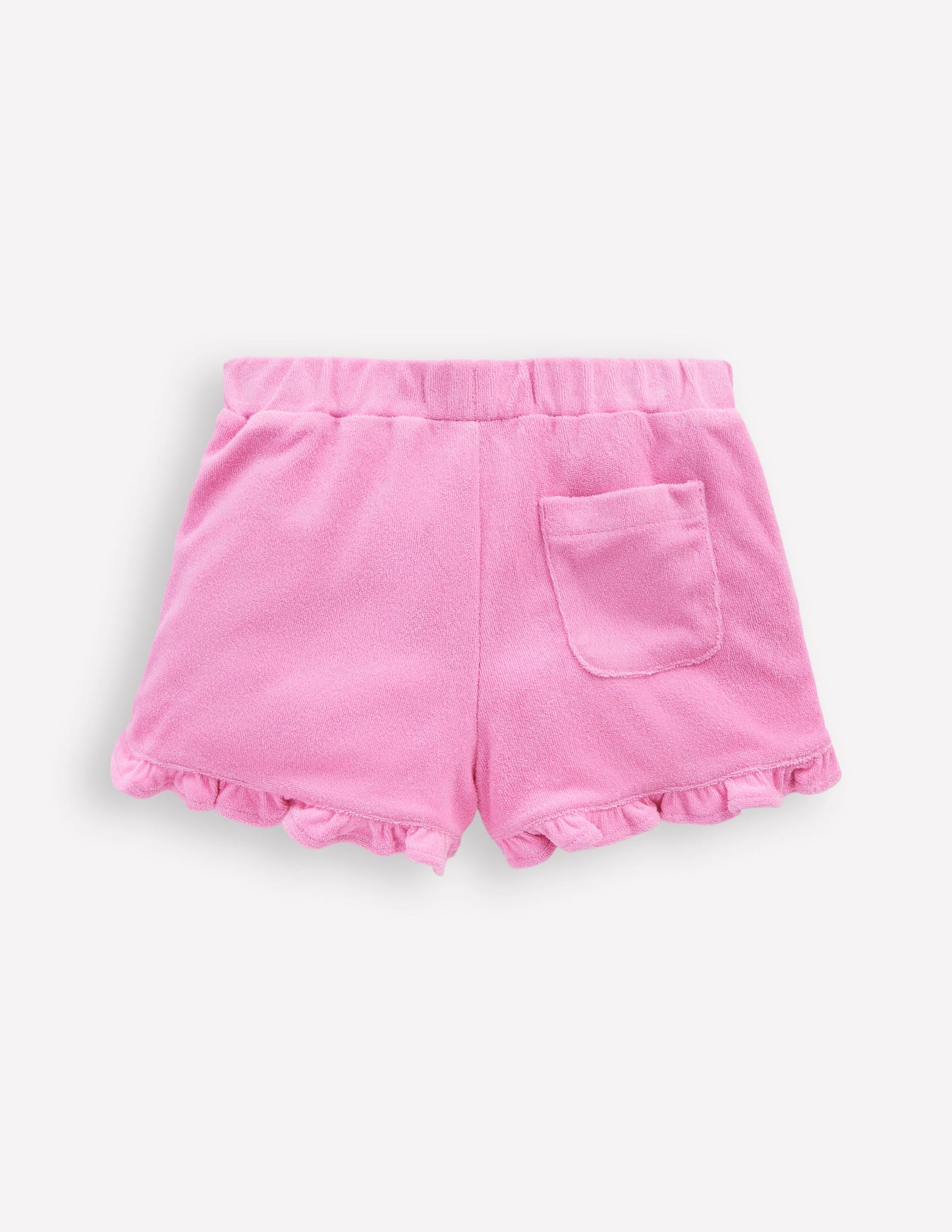 Frottee-Shorts mit Rüschensaum-Vintage-Mauve