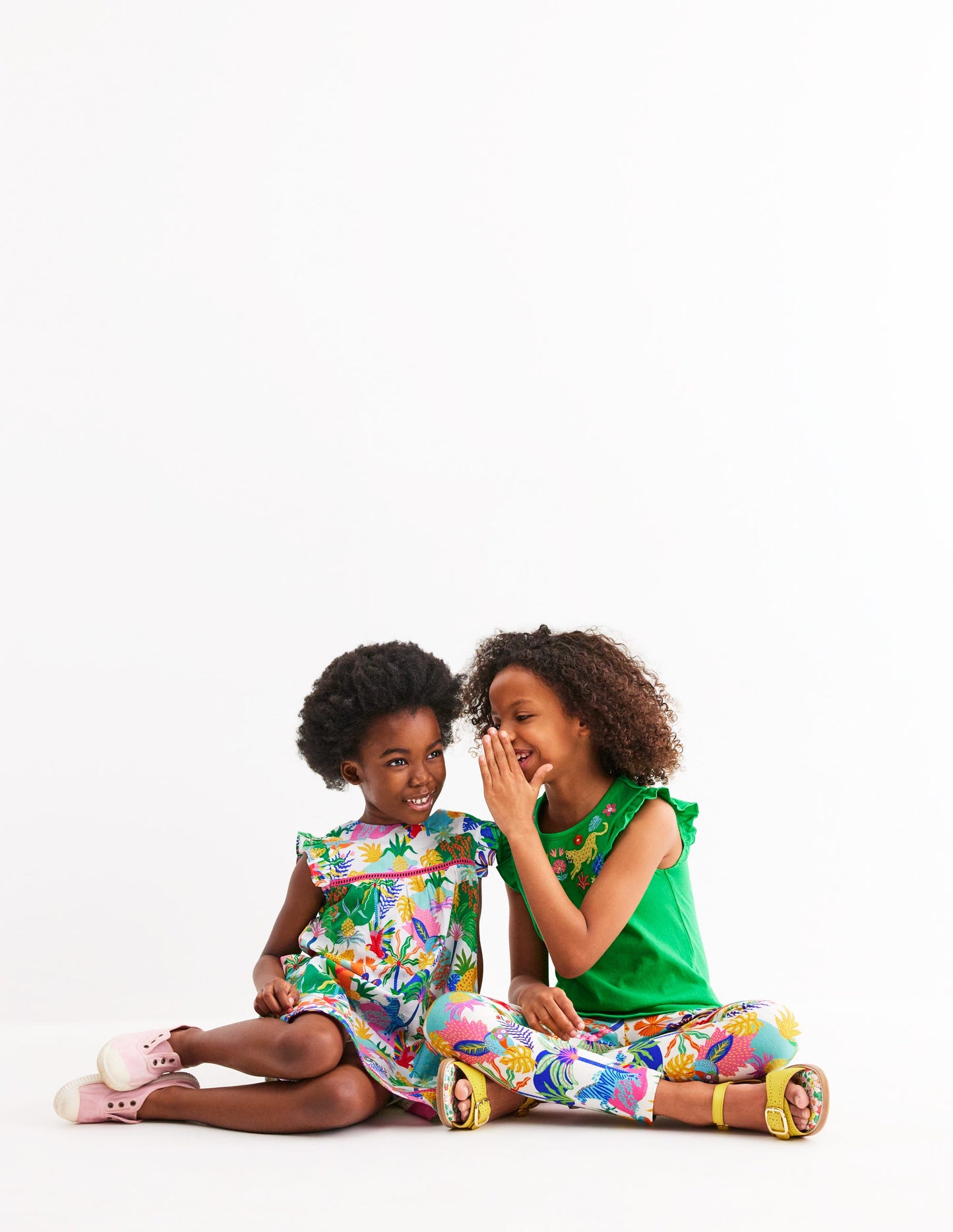 Robe de vacances Celia tissée-Jungle multi ivoire doux