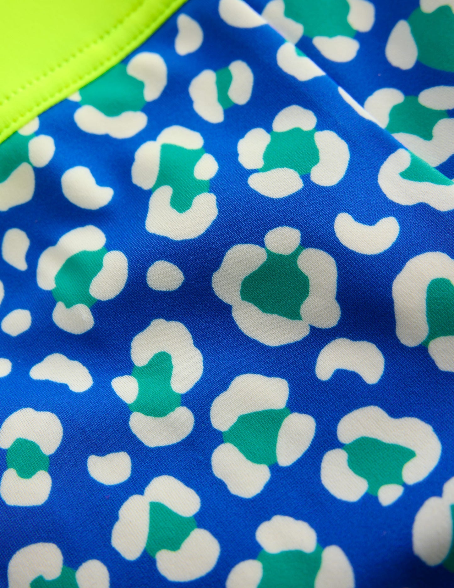 Short de bain à motif-Léopard aigue-marine