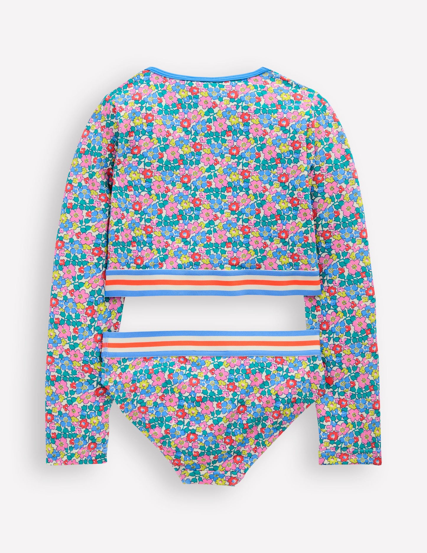 Cropped Rash Vest Set-Multi Flowerbed