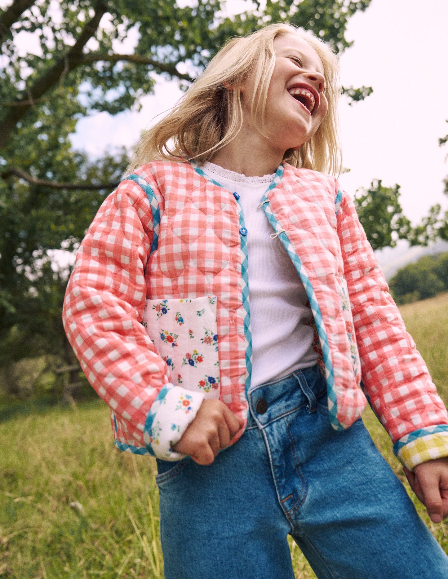 Aurore Wendejacke-Patchwork-Blumen
