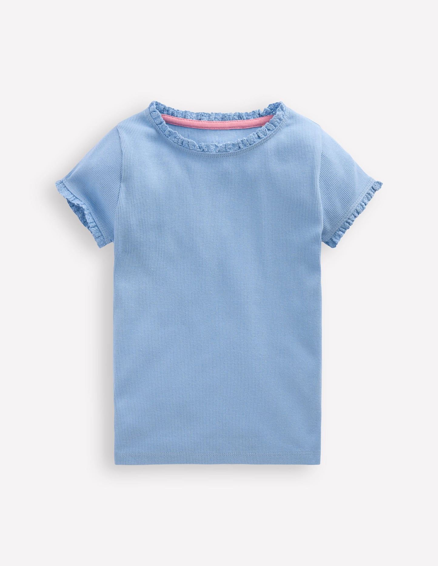 Geripptes Kurzarm-T-Shirt-Multi Spring Meadow