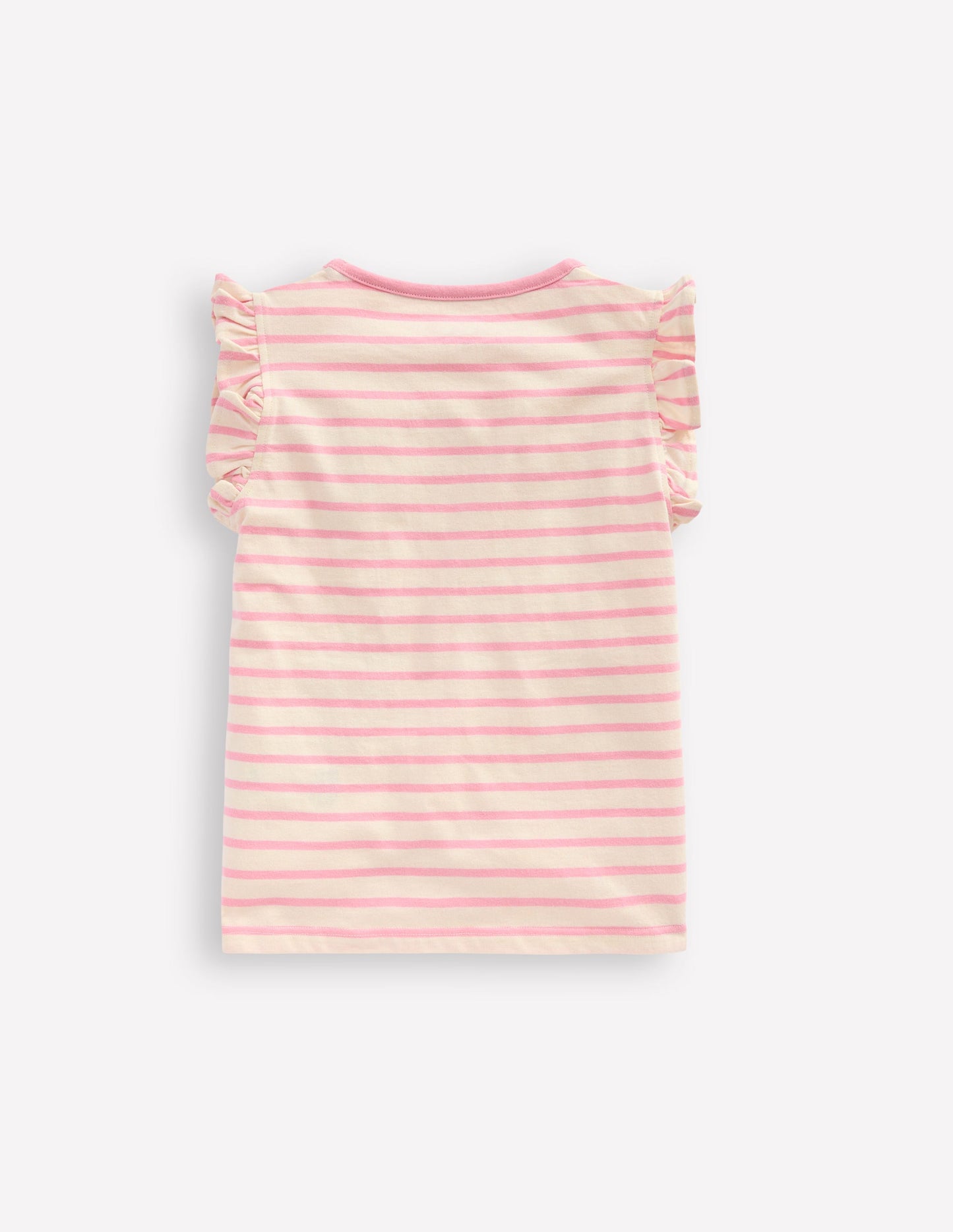 T-Shirt mit Flatterärmeln-Kaugummirosa Obst