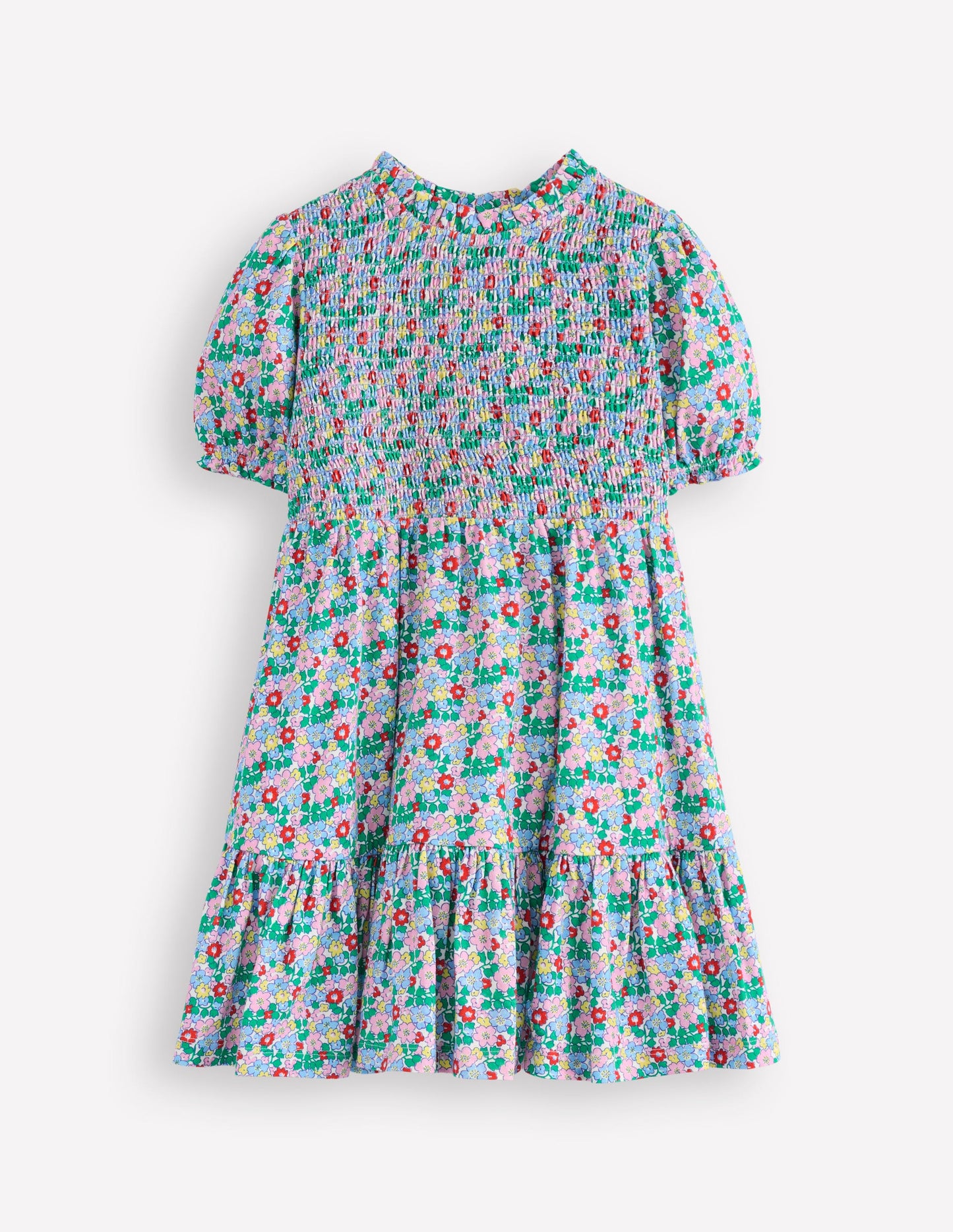 Aurora Gerafftes Kleid zum Herumwirbeln-Bunt Blumenbeet