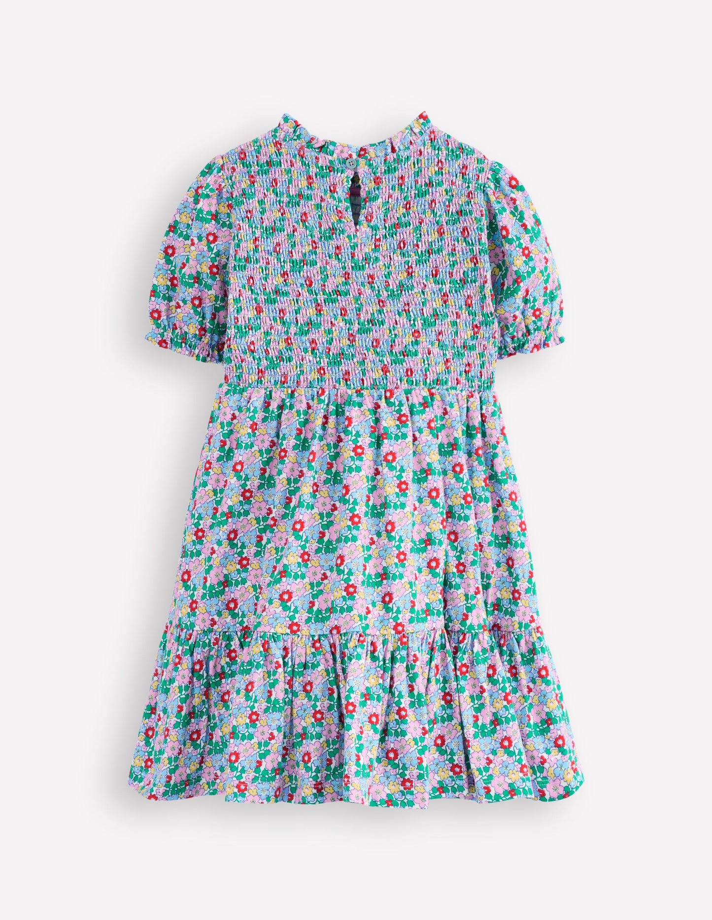 Aurora Gerafftes Kleid zum Herumwirbeln-Bunt Blumenbeet