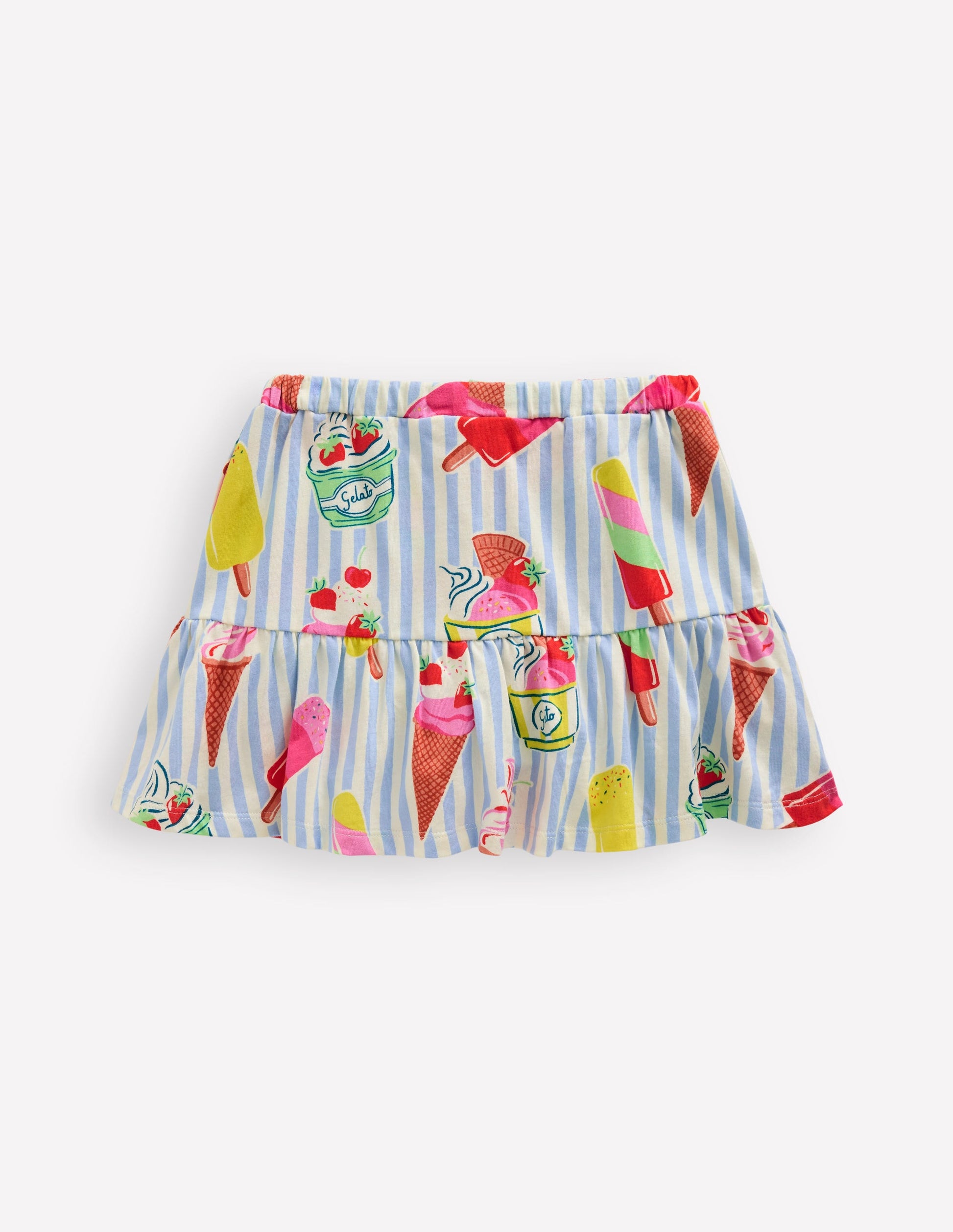 Tiered Jersey Skort-Vintage Blue Ice Cream Stripe-3