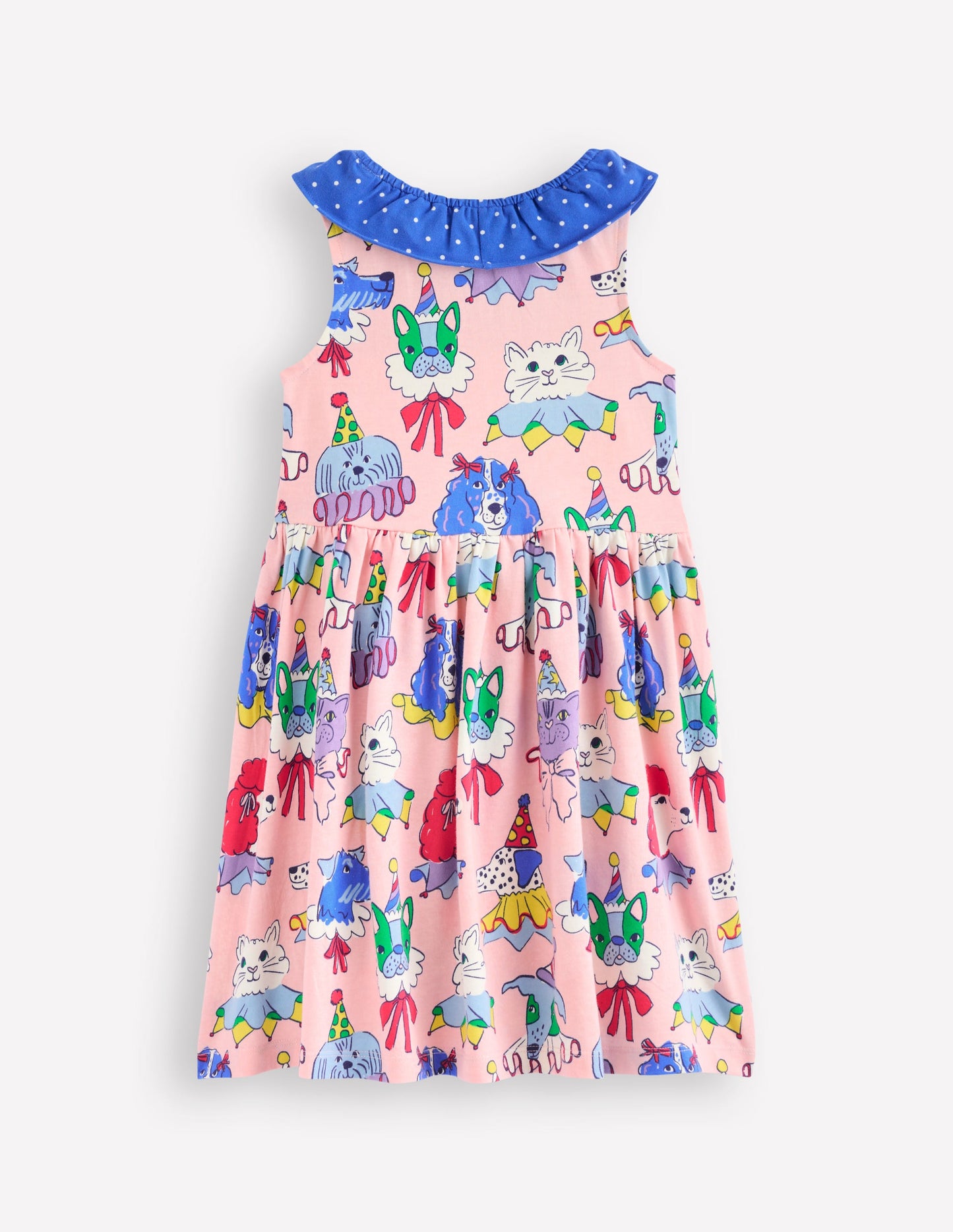 Ruffle Neck Jersey Dress-Chalk Pink Parade Pets