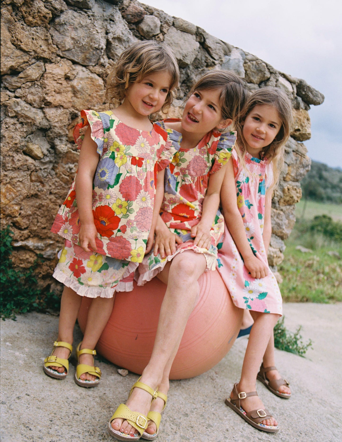 Jupe-short portefeuille à volants-Motif Summer Garden multi