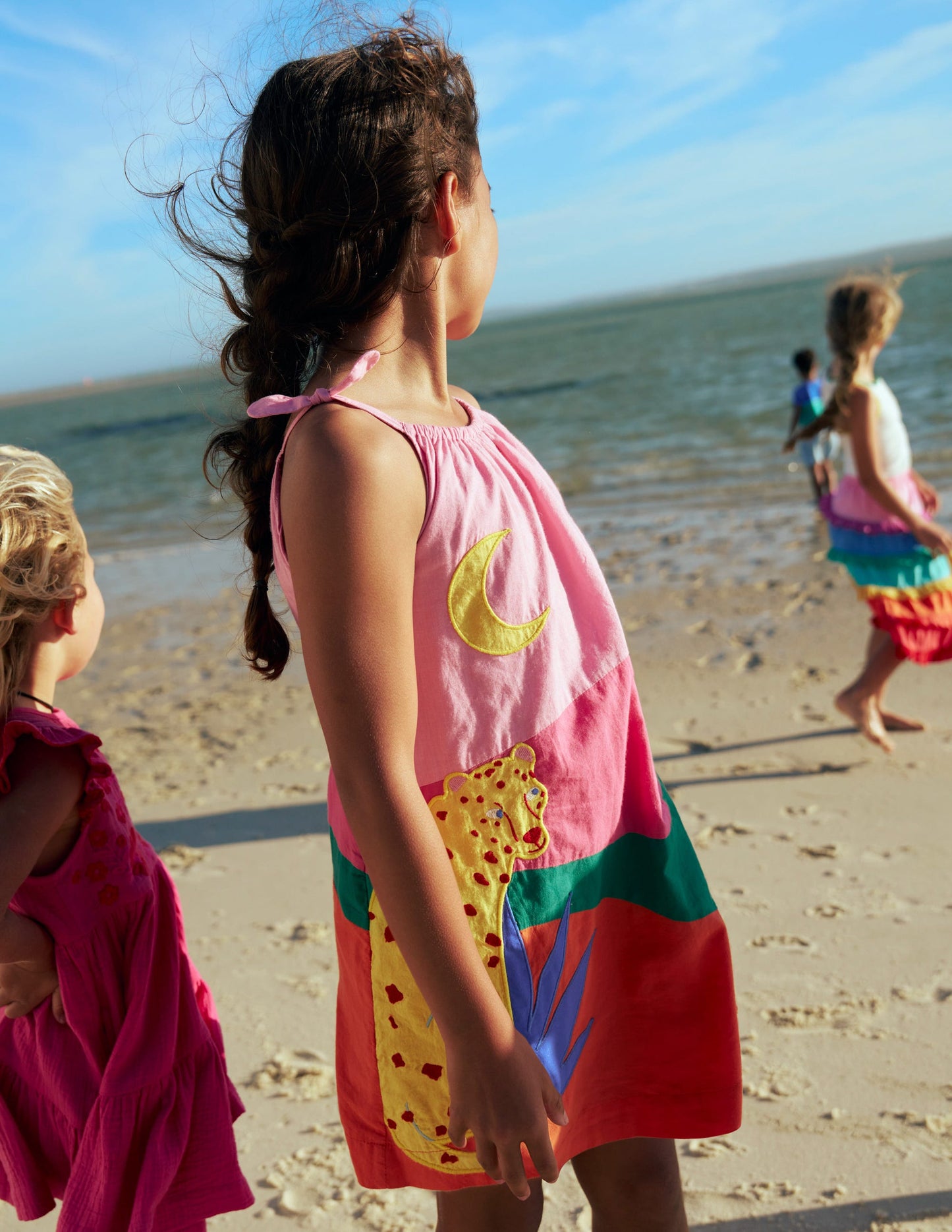 Strappy Appliqué Dress-Vintage Mauve