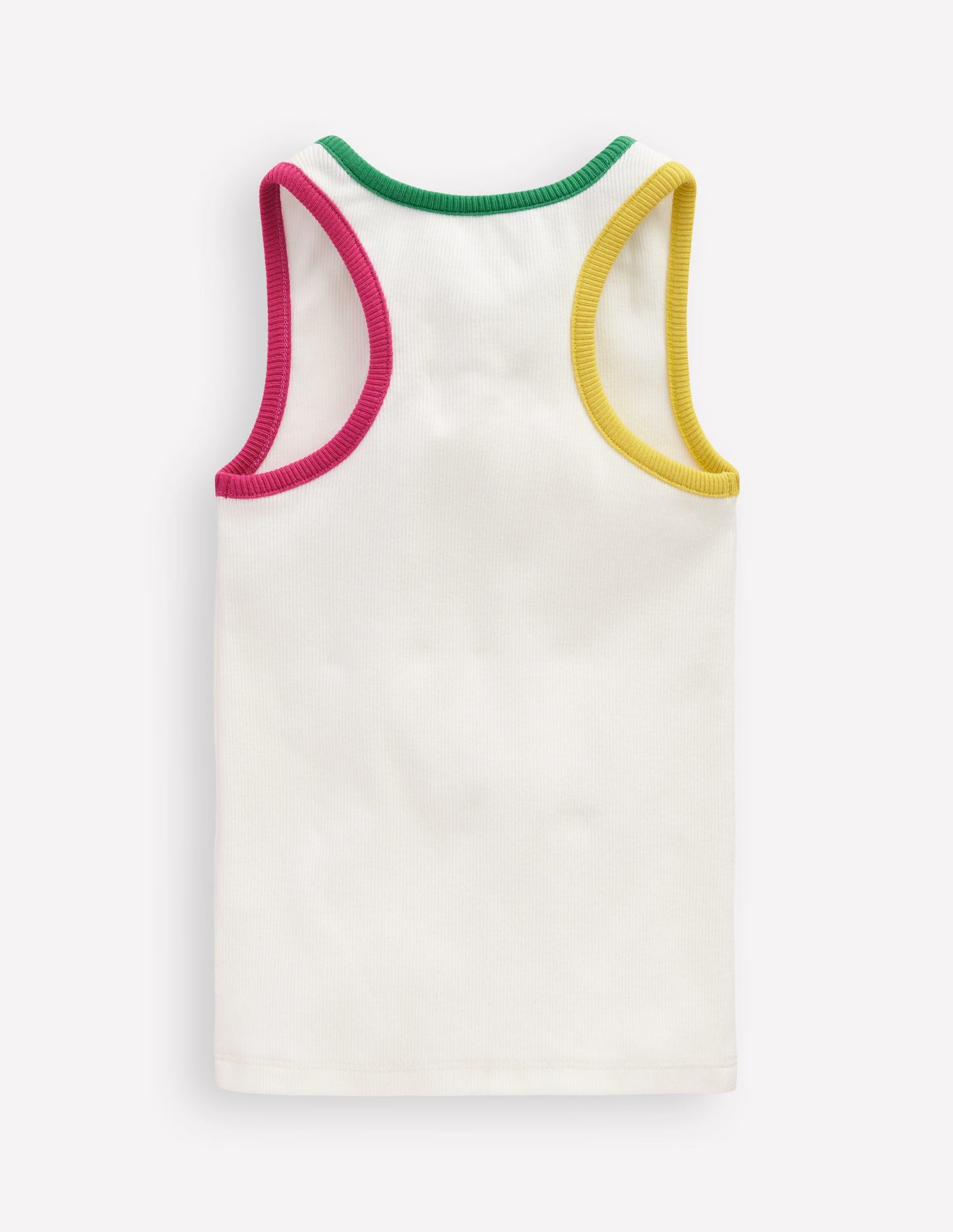 Geripptes Racerback-Top-Weiß