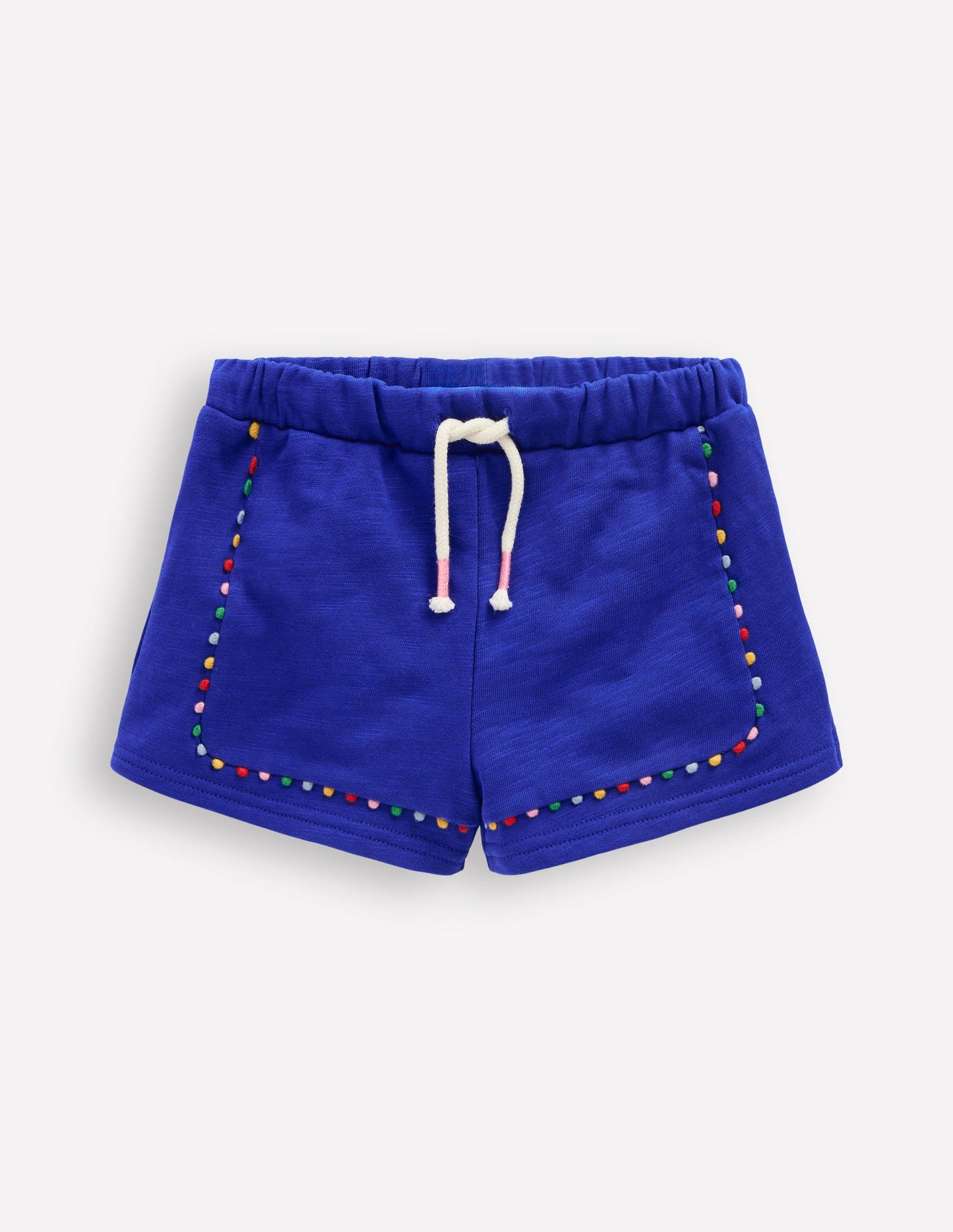 Jersey-Shorts mit Bommelbesatz-Black