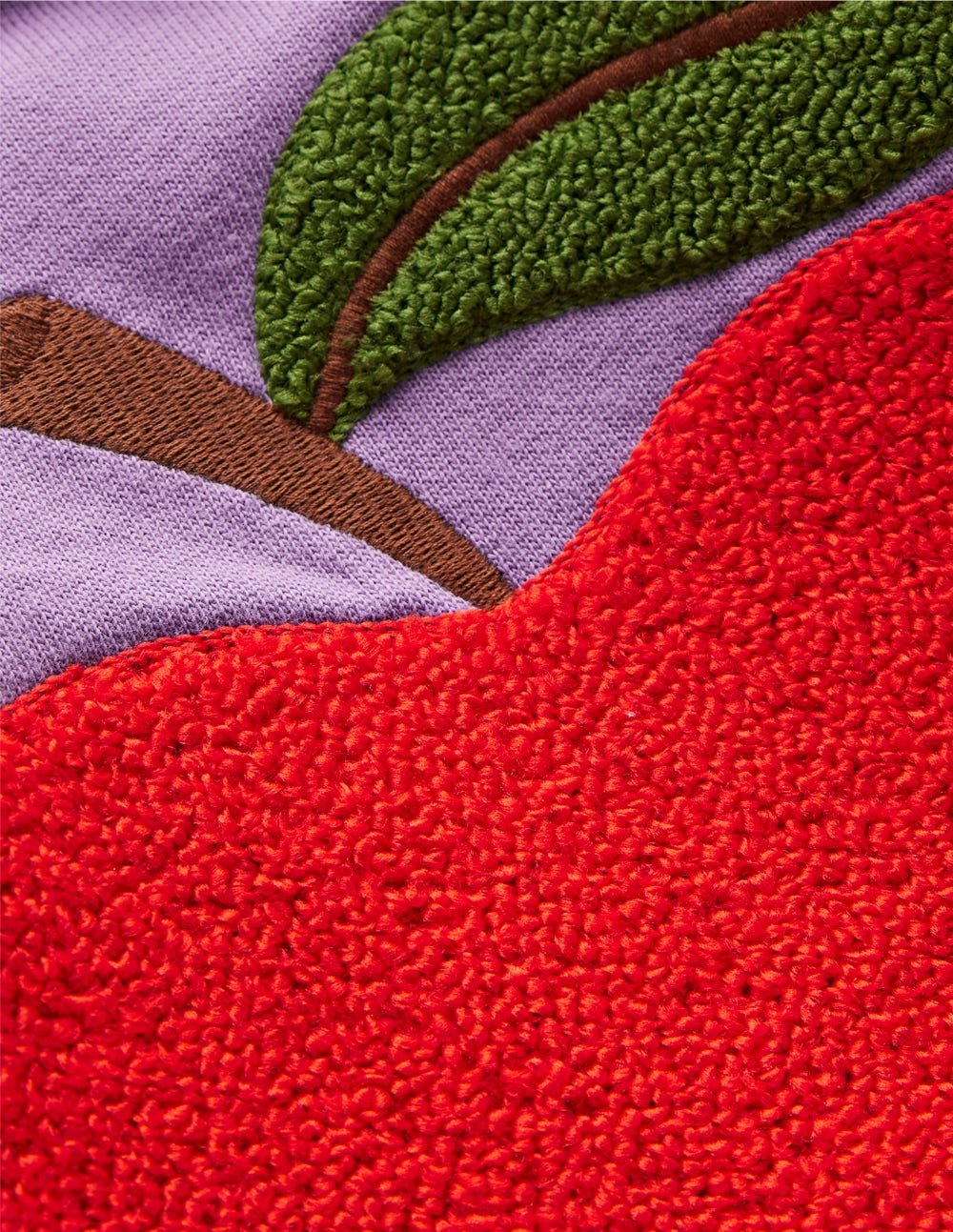 Bobbie Sweatshirt mit Applikation-Asternlila Apfel