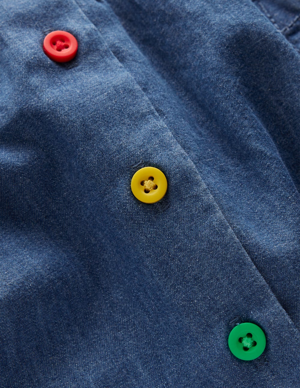 Minirock mit Knopfleiste-Heller Used Look-3