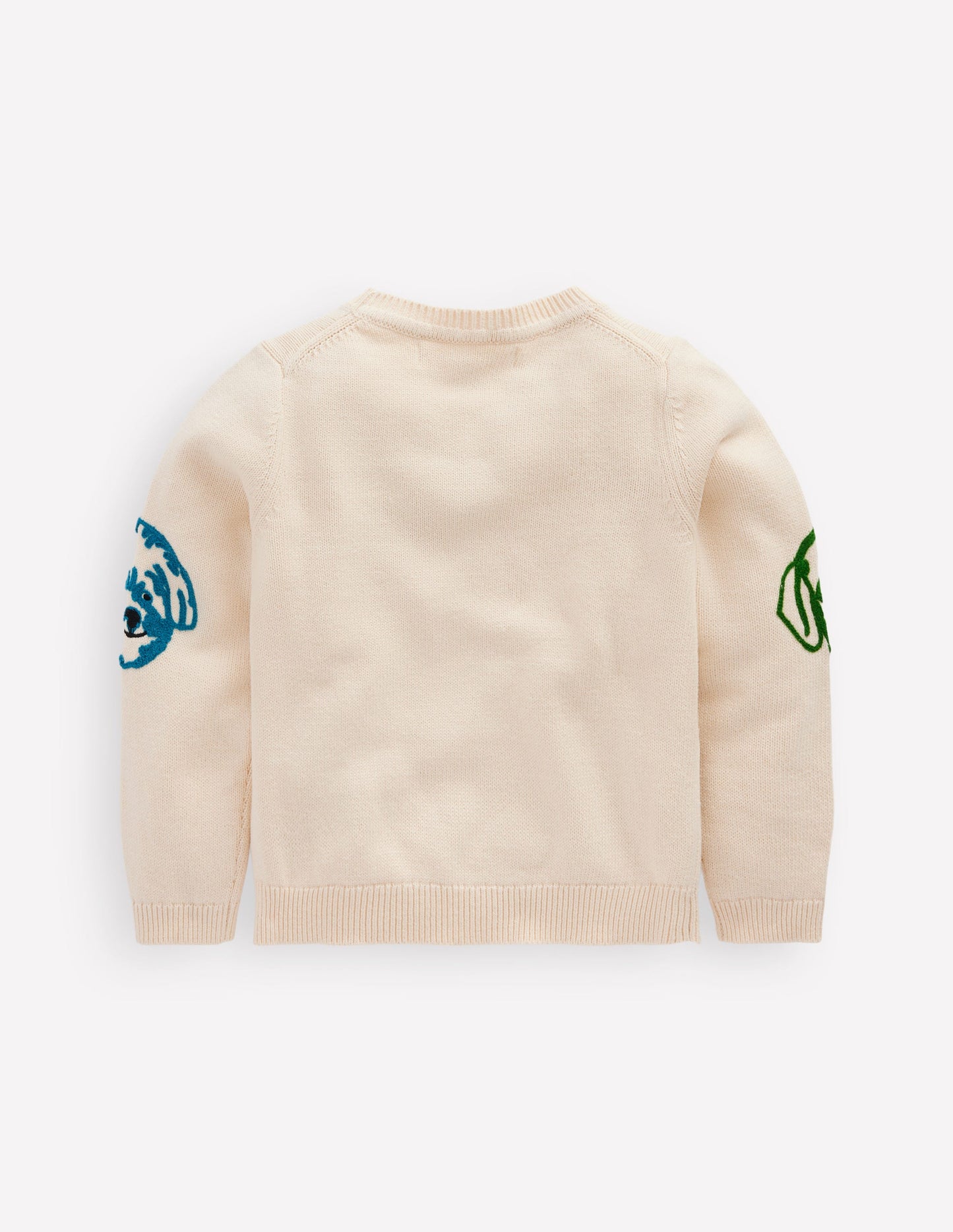 Origineller Pullover mit Logo-Warmes Naturweiß Hunde