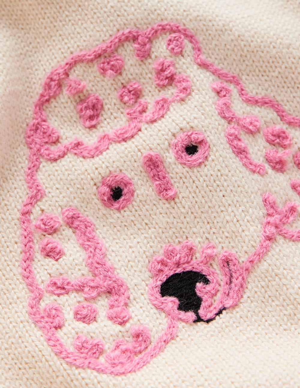 Origineller Pullover mit Logo-Warmes Naturweiß Hunde