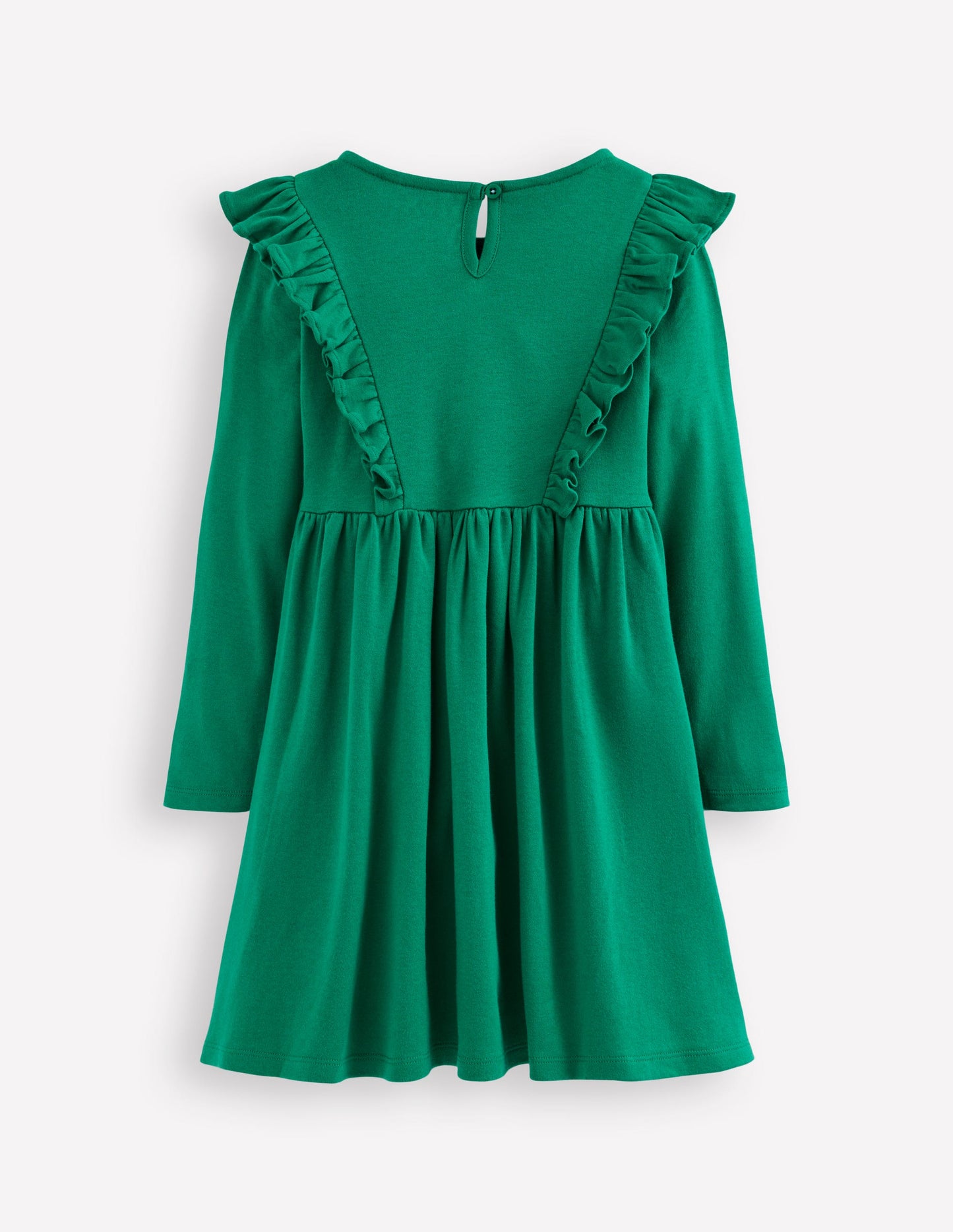 Robe corsage brodée-Vert joyau
