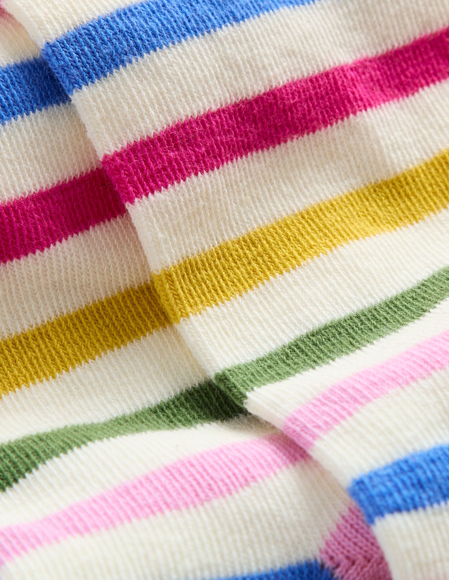 Gemusterte Strumpfhose-Weiches Naturweiß Bunt Streifen