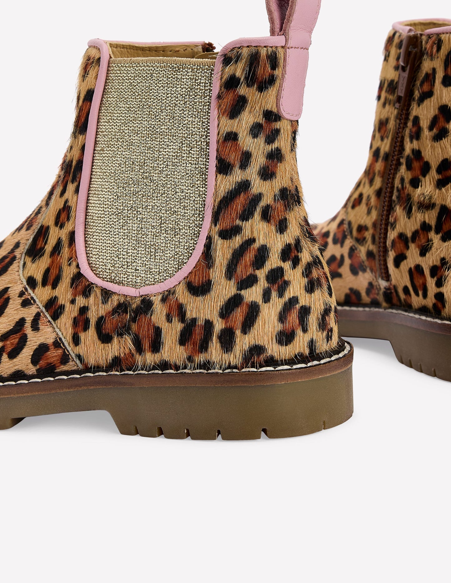 Bottines Chelsea en cuir-Cœurs folk rouge rockabilly