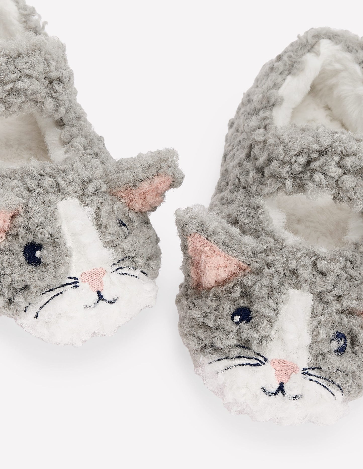 Chaussons style babies-Chat gris