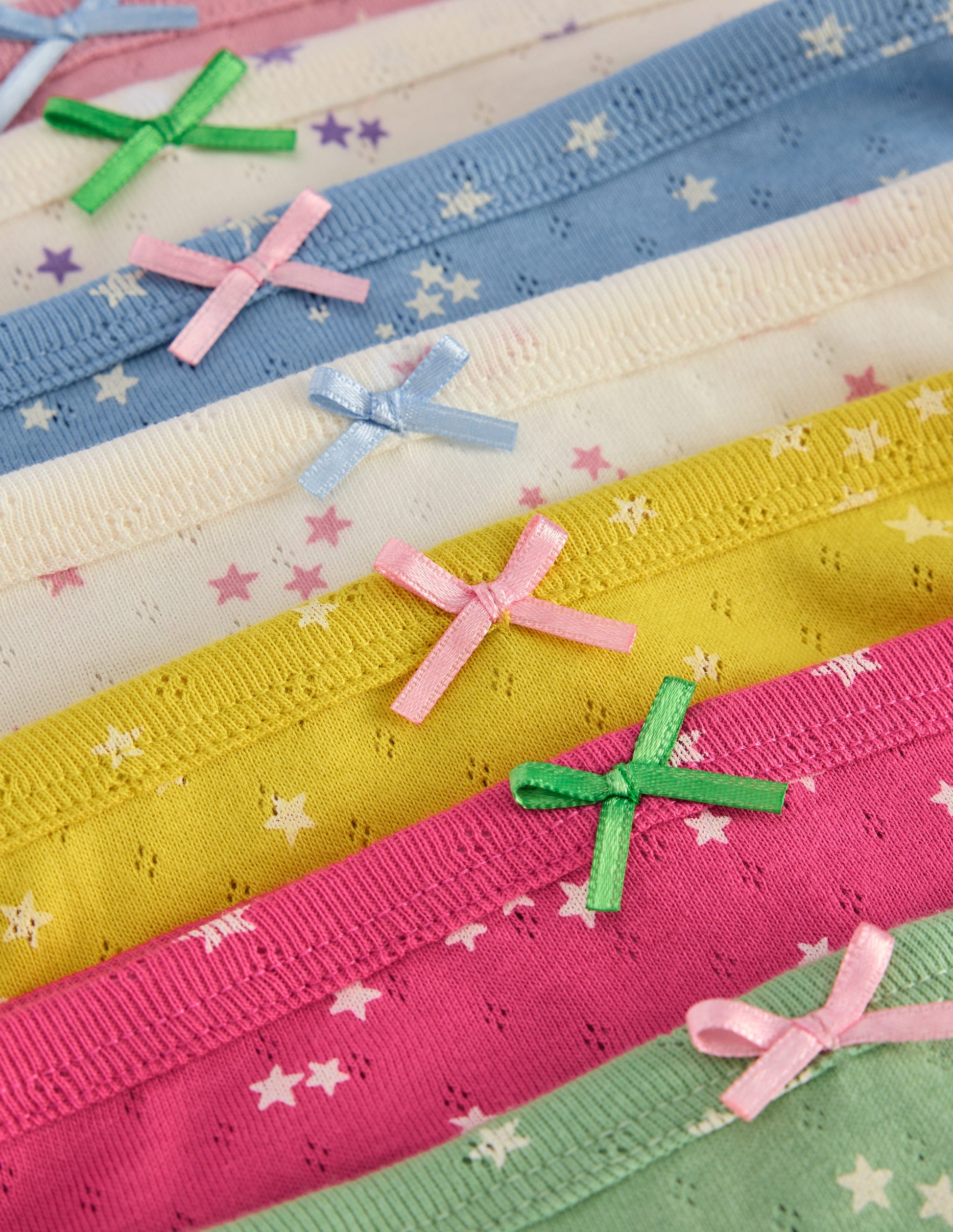 Pointelle-Unterhosen im 7er-Pack-Bunt mit Sternen-3