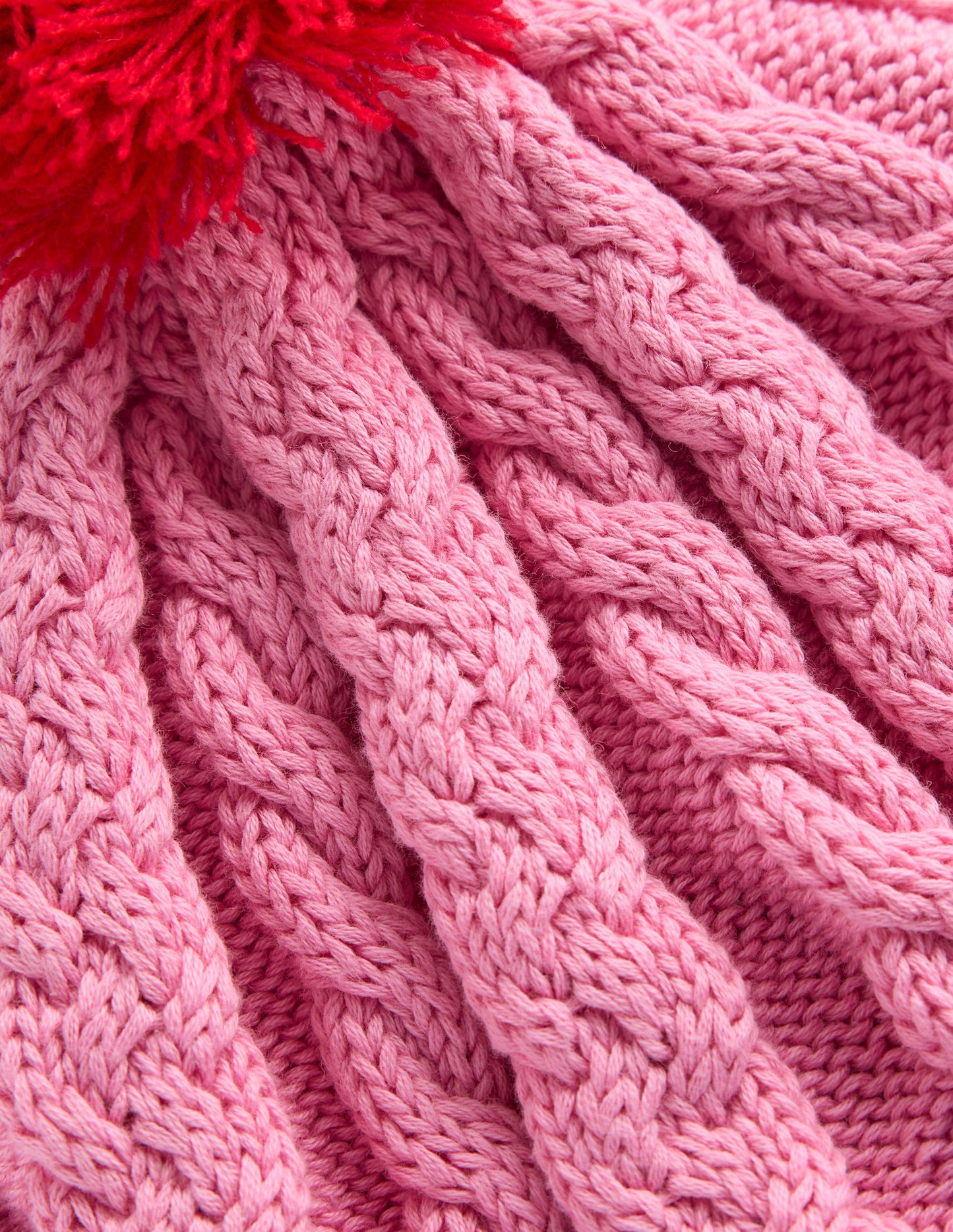 Strickmütze-Rosa Blockfarben
