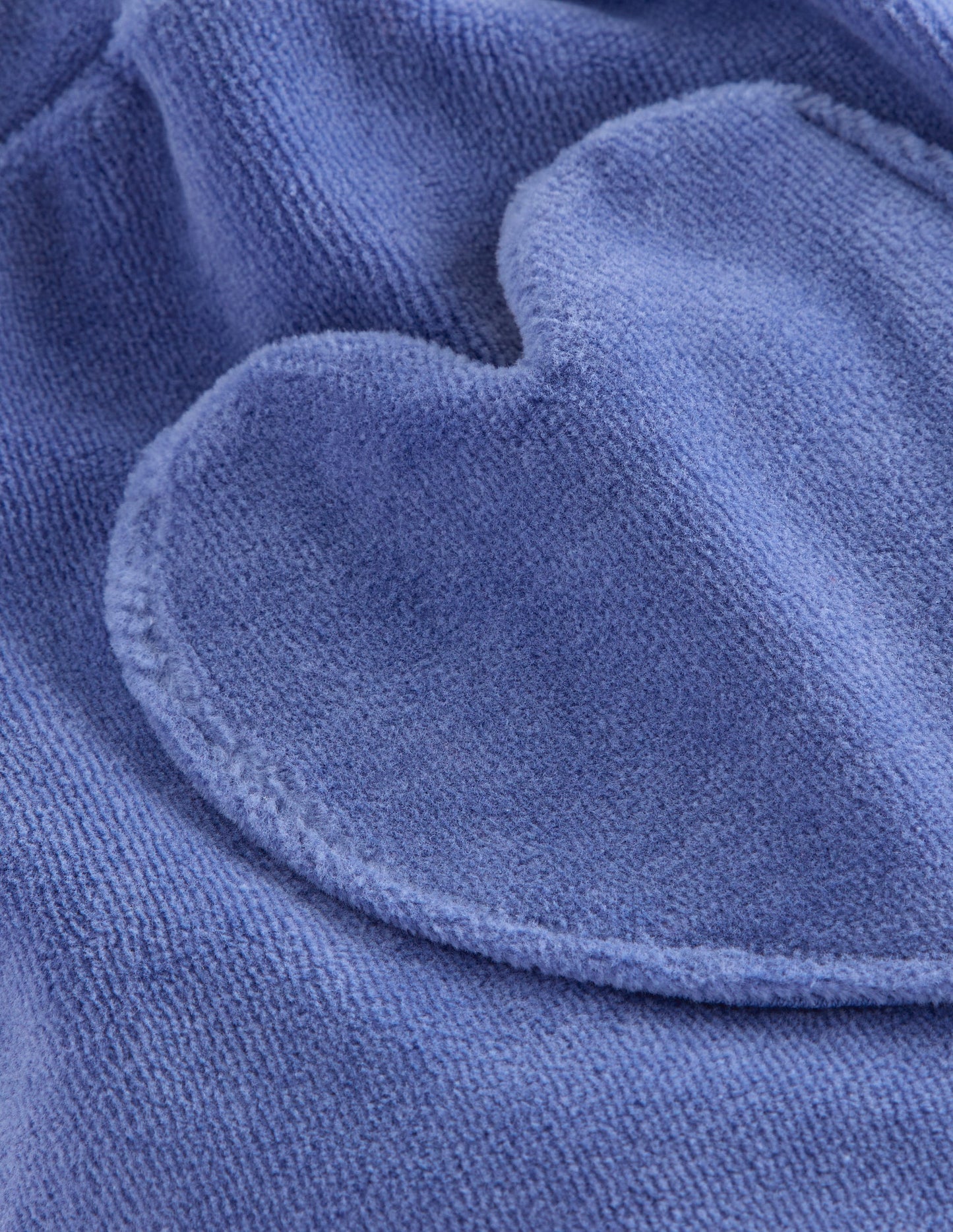Bas de jogging en velours à poches cœurs-Bleu Tendre