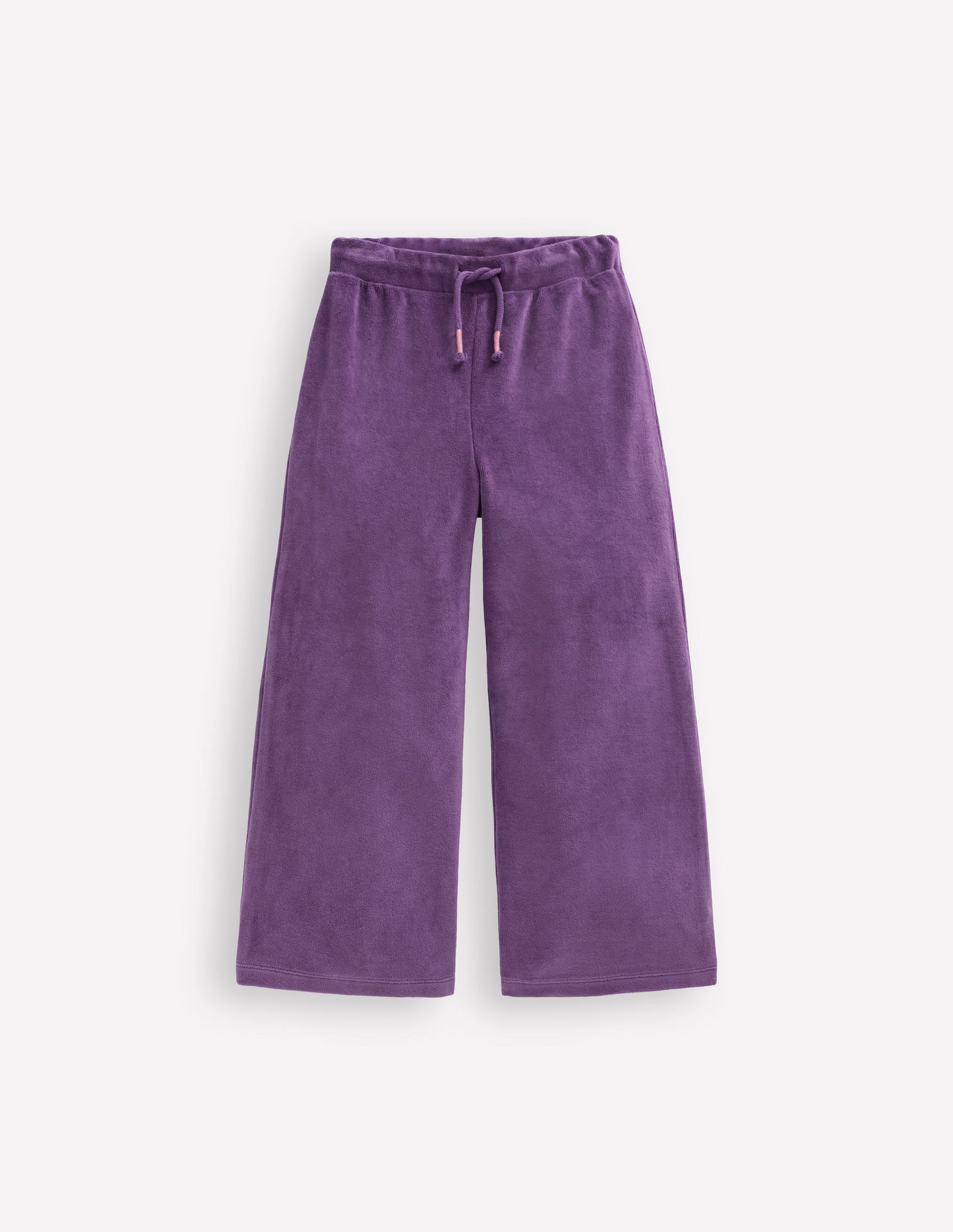 Bas de jogging en velours à poches cœurs-Violet mystique