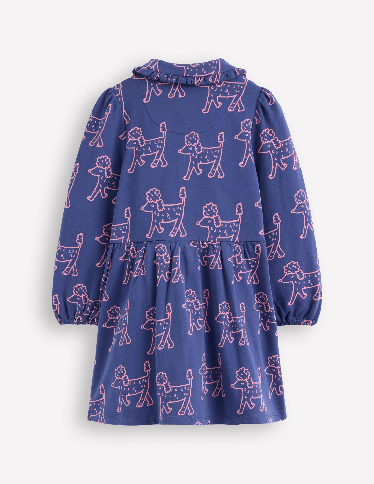Kuscheliges Jersey-Hemdblusenkleid-Steuerbordblau Pudel
