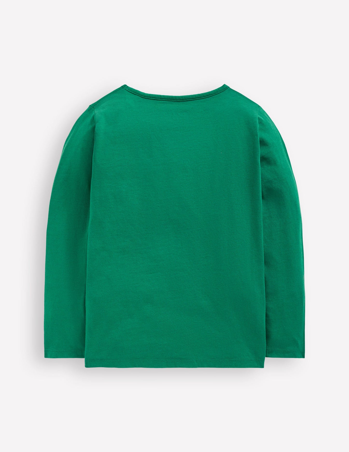 T-shirt à manches longues en bouclé-Rouge-gorge vert pin