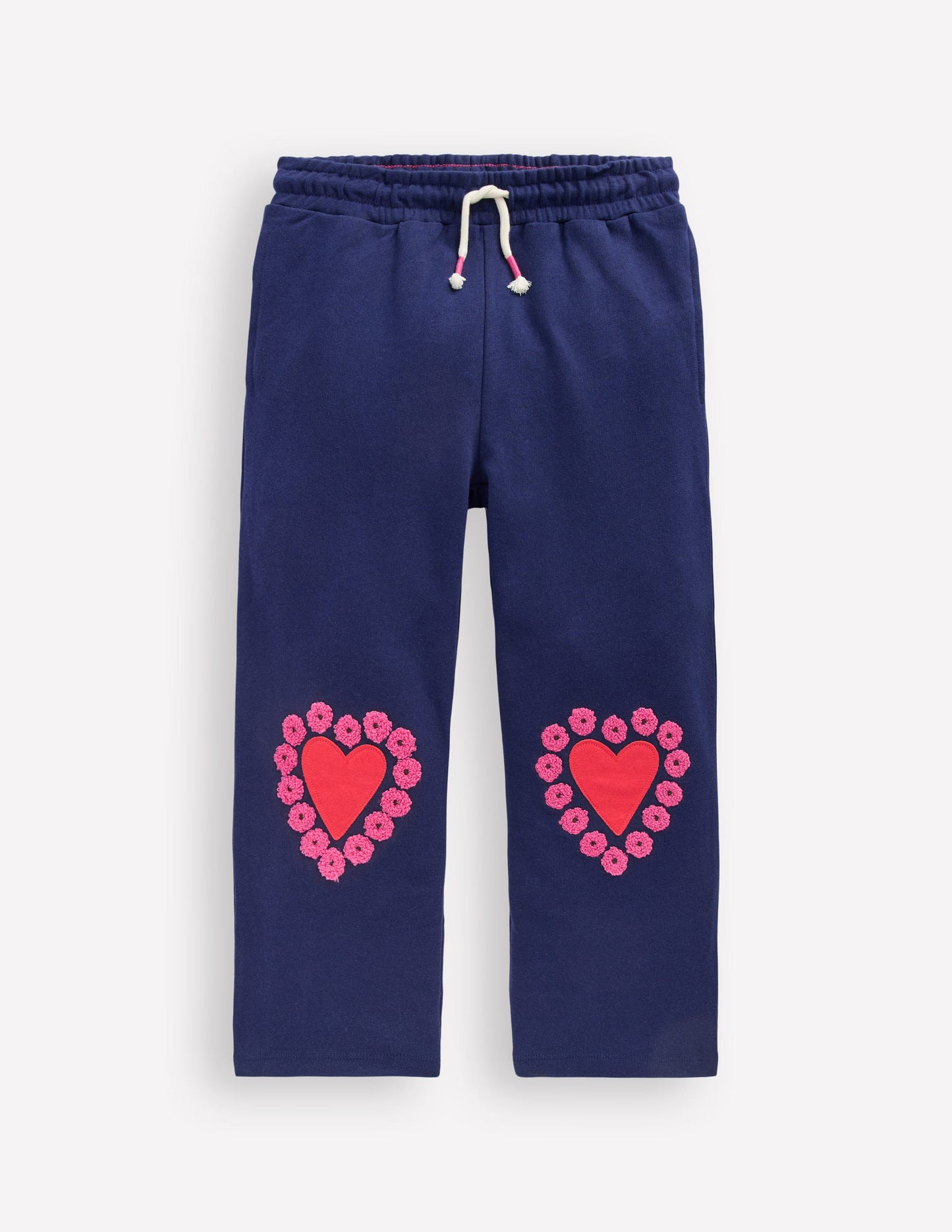Bobbie Jogginghose mit Applikationen-Schuluniform-Marineblau Herzen