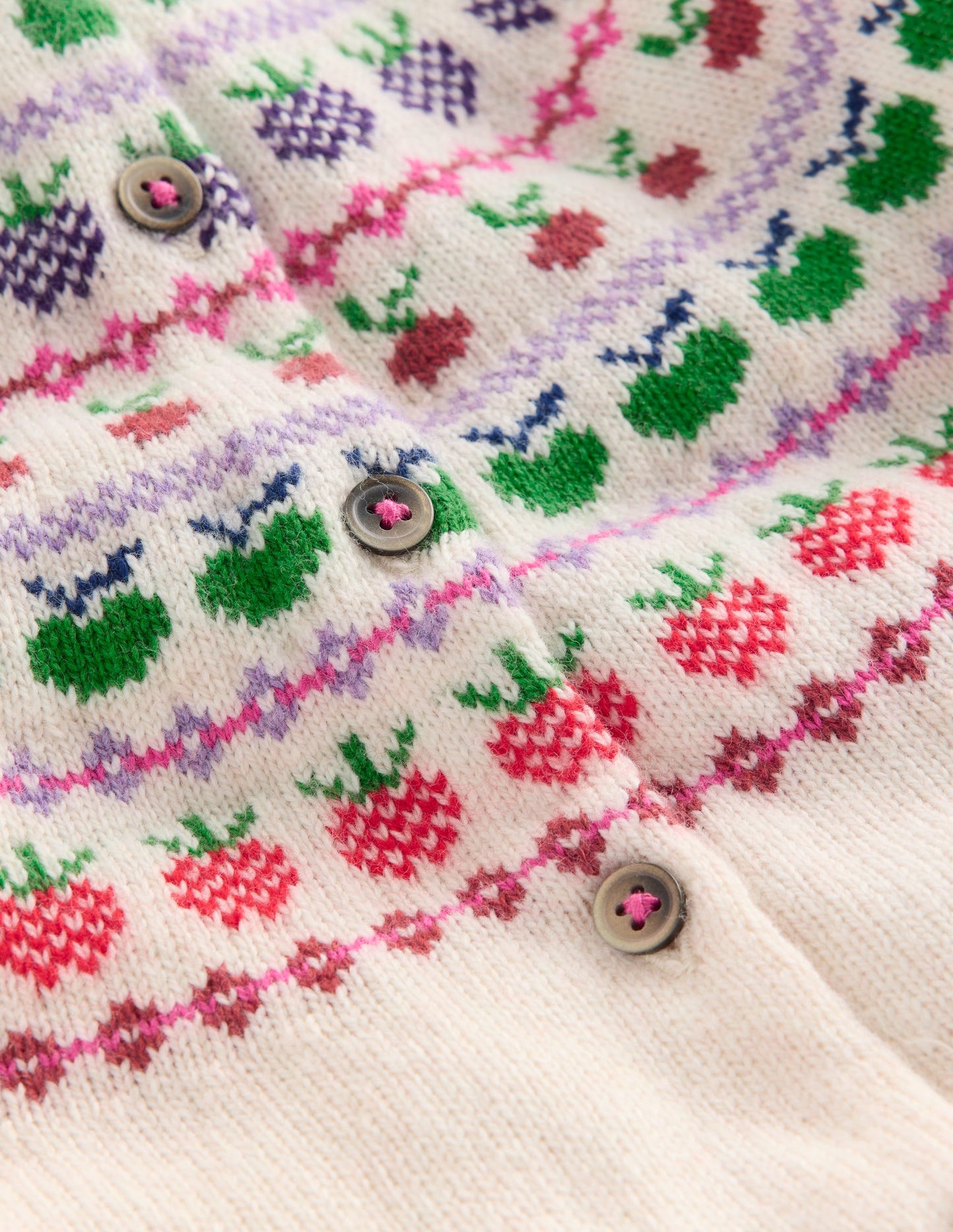 Cardigan Edie à motif jacquard-Fruit multi