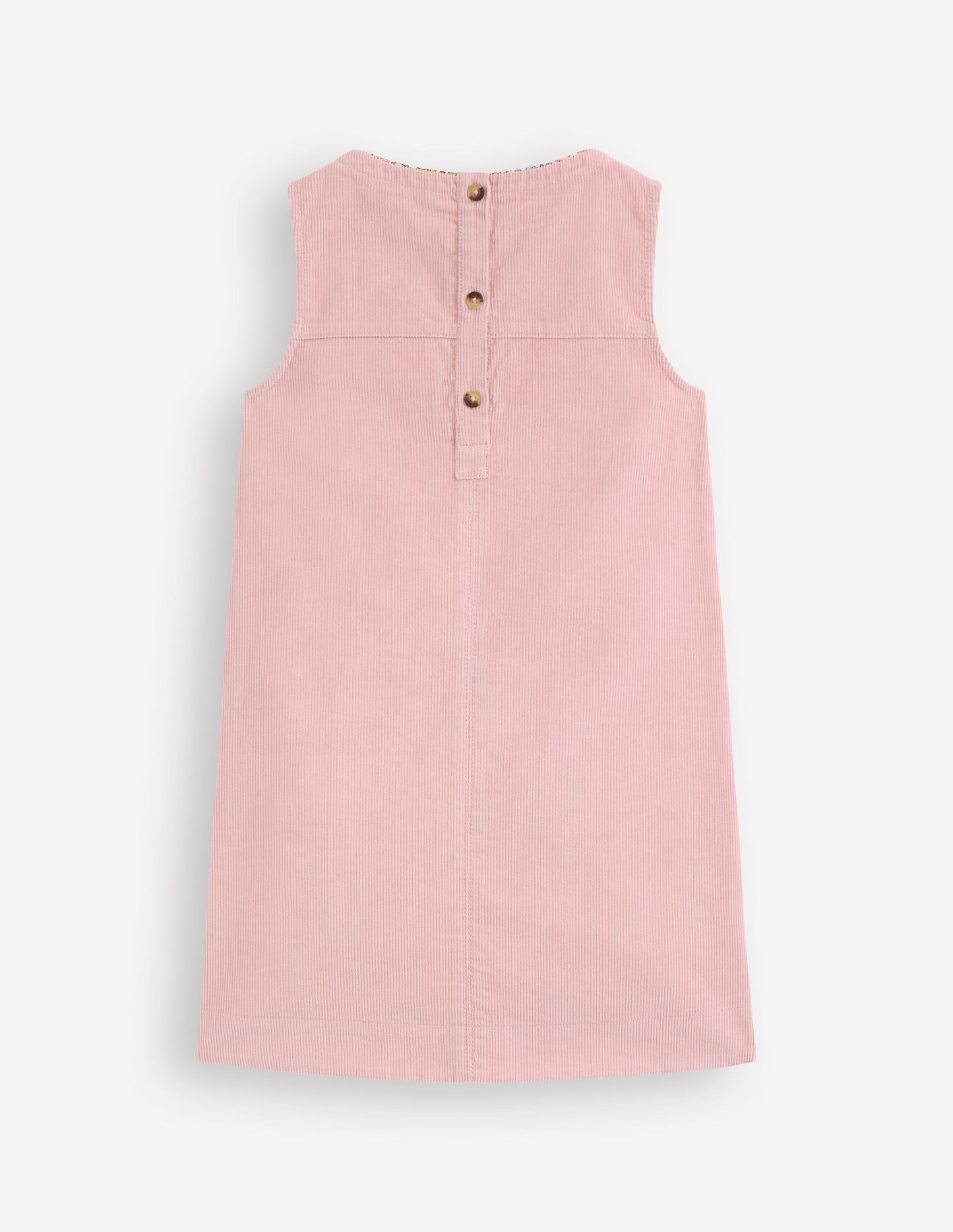 Robe chasuble Saffy en velours côtelé-Rose vintage