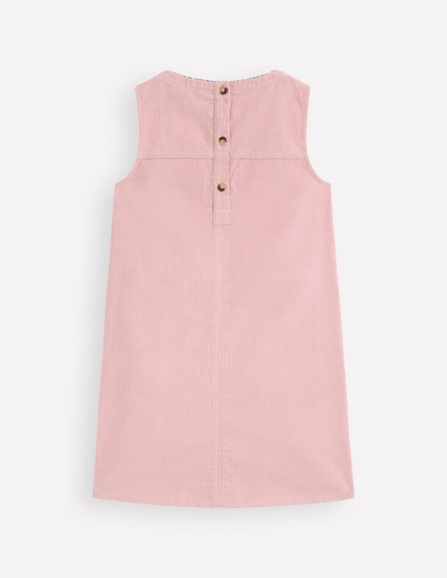 Robe chasuble Saffy en velours côtelé-Rose vintage