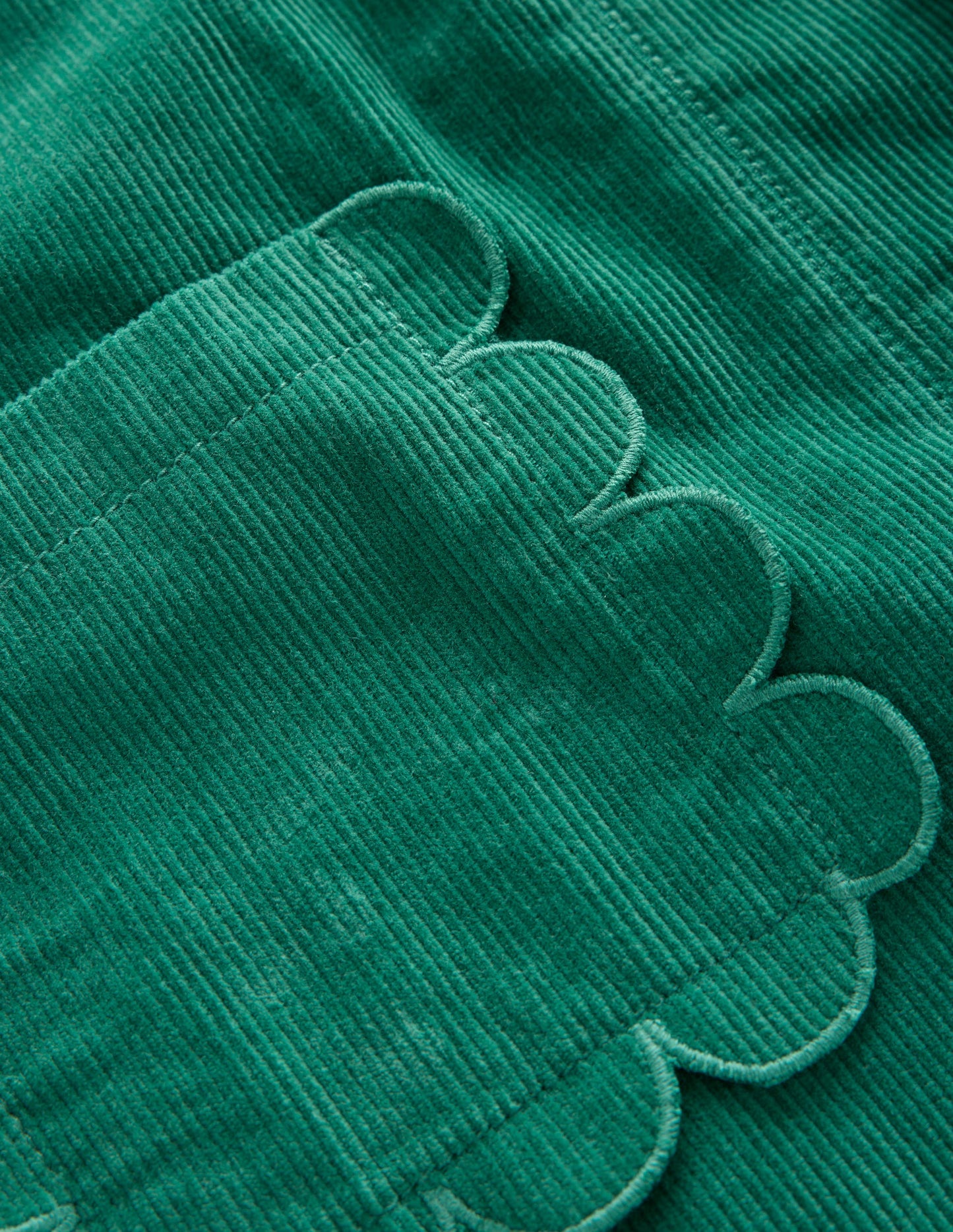 Robe chasuble Saffy en velours côtelé-Vert joyau