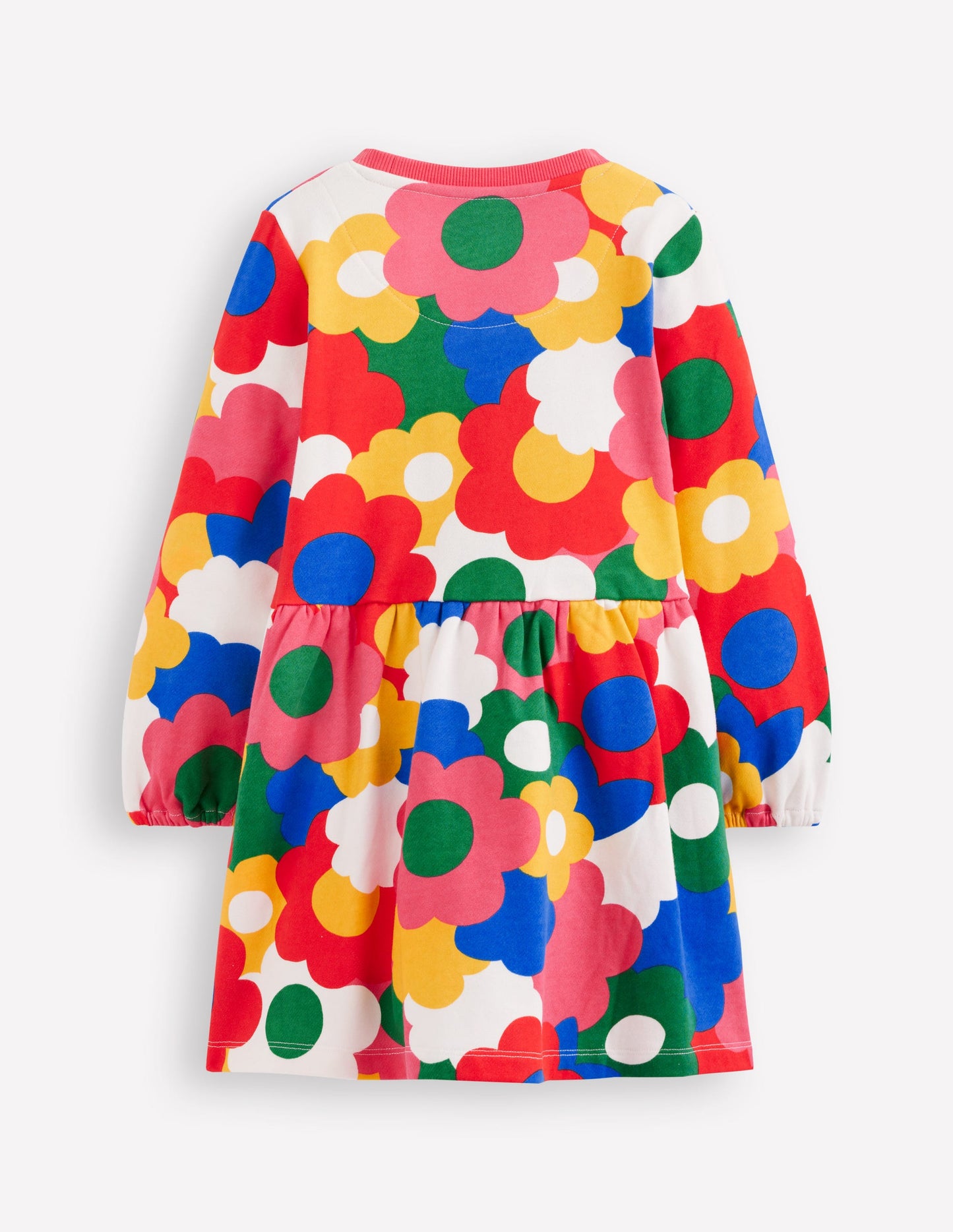 Loopback-Sweatkleid-Bunt Regenbogen Blume