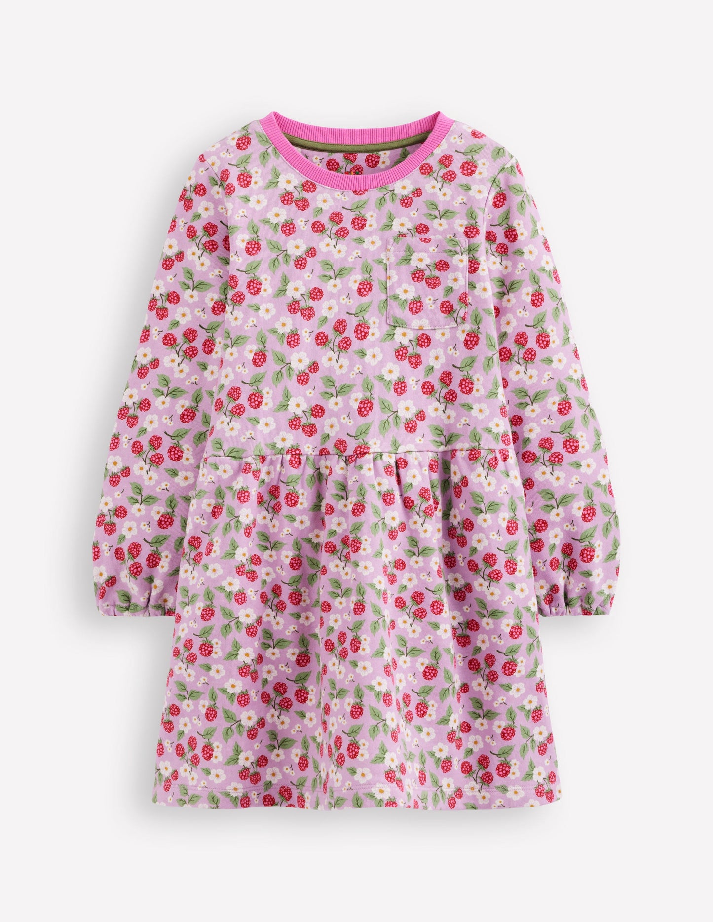 Loopback Sweat Dress-Heart Floral
