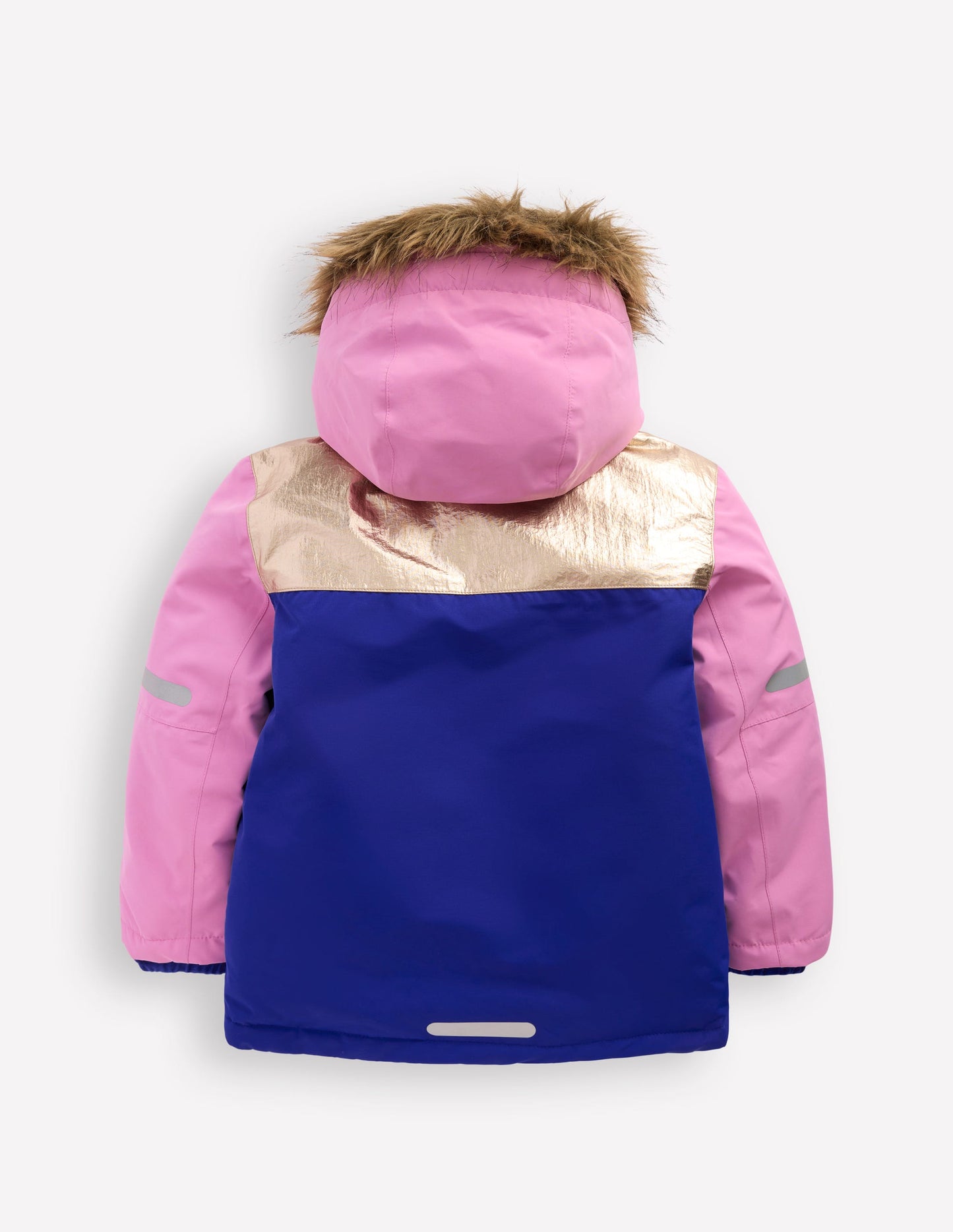 Wasserdichter Allwettermantel-Rosa Metallic Blockfarben