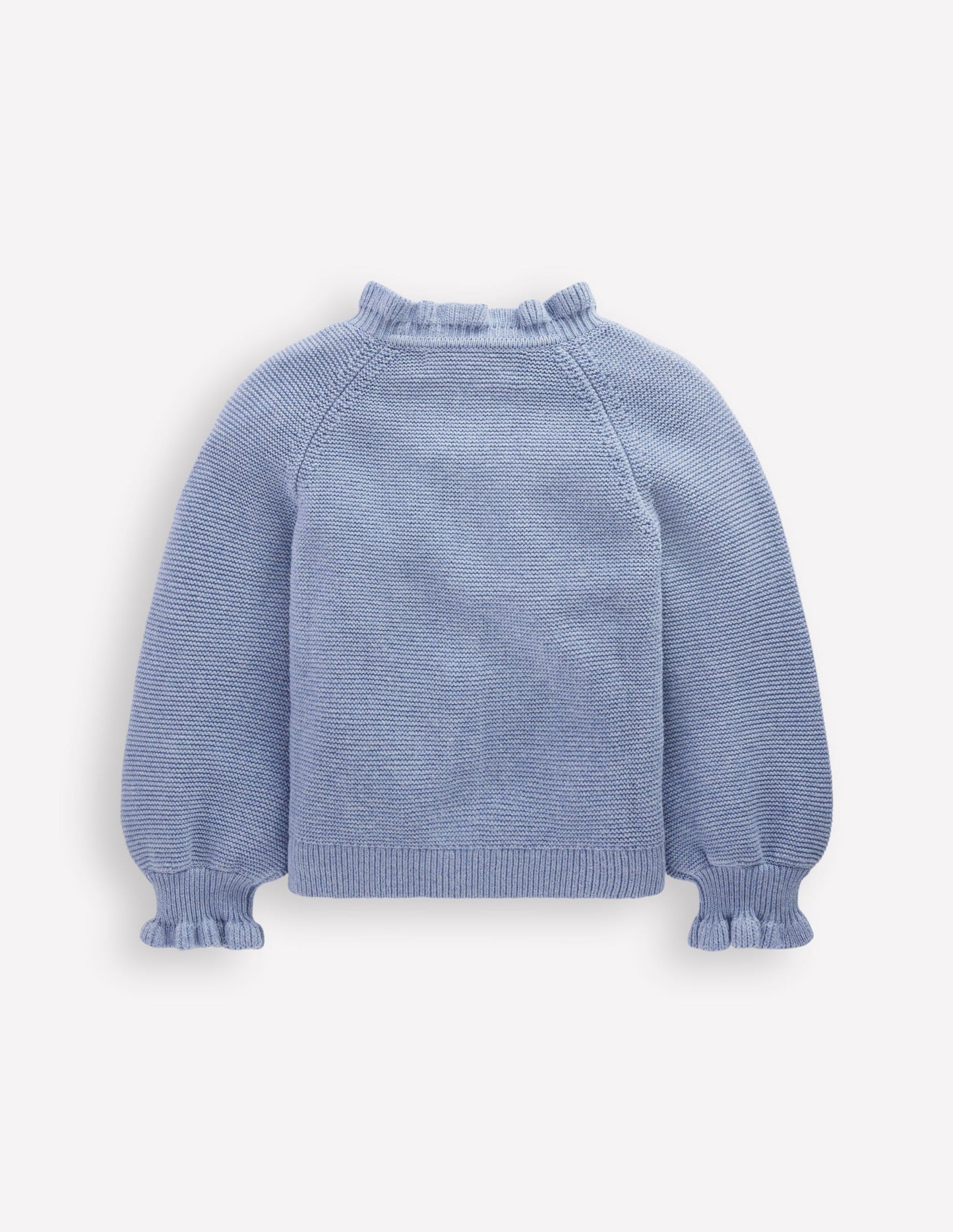 Hübsche Strickjacke mit Stickerei-Gletscherblau