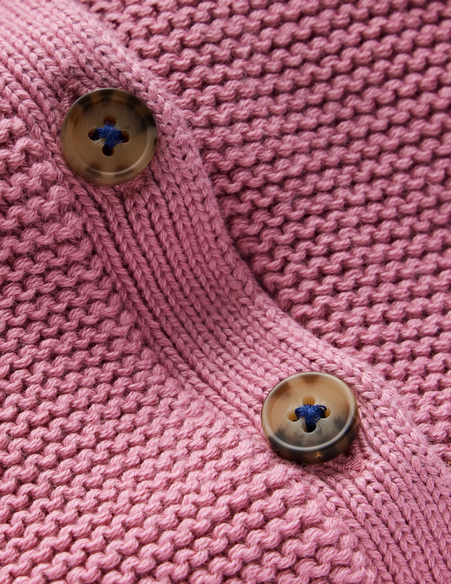 Strickjacke mit Kragen und Motiv-Rosa Schleier