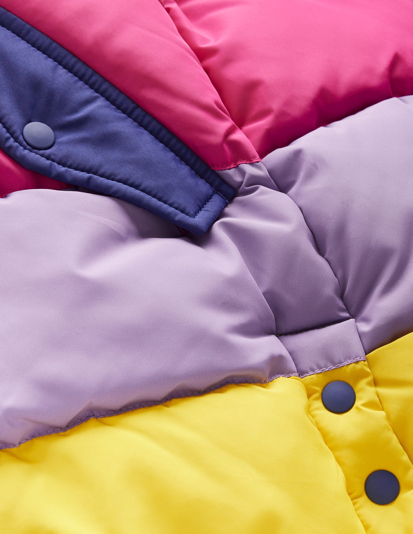 Doudoune longue-Colourblock arc-en-ciel