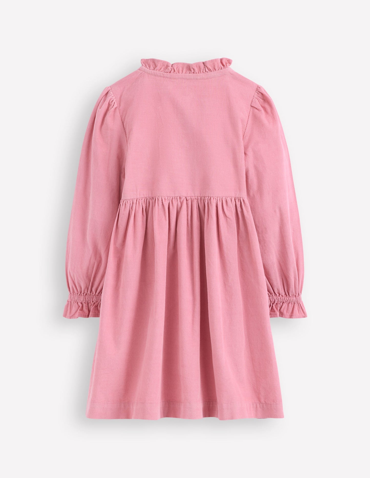 Suki Langärmeliges, gesmoktes Kleid-Kirschblütenrosa