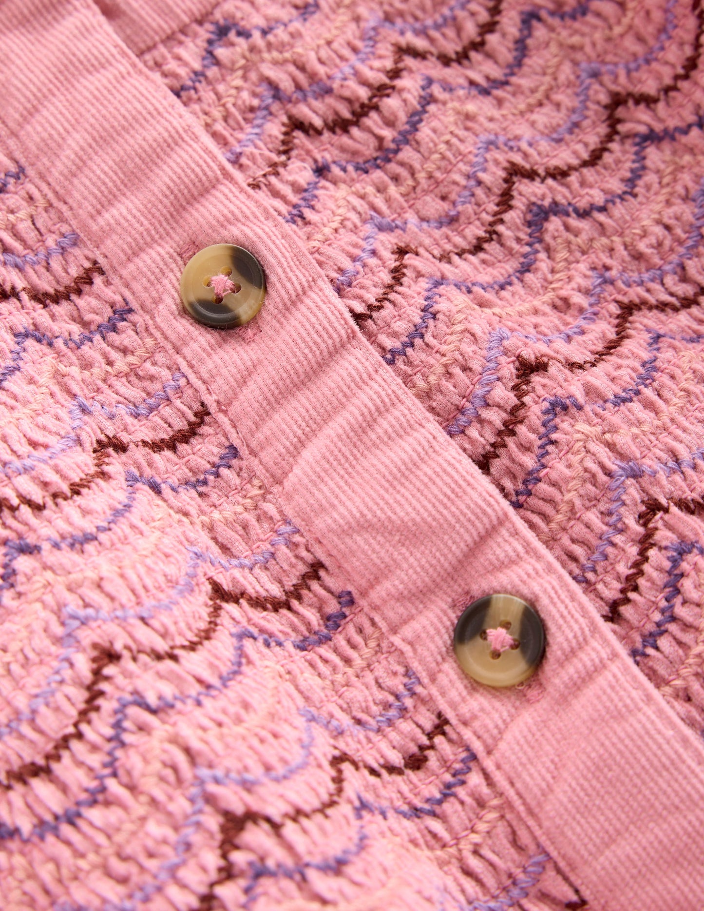 Suki Langärmeliges, gesmoktes Kleid-Kirschblütenrosa