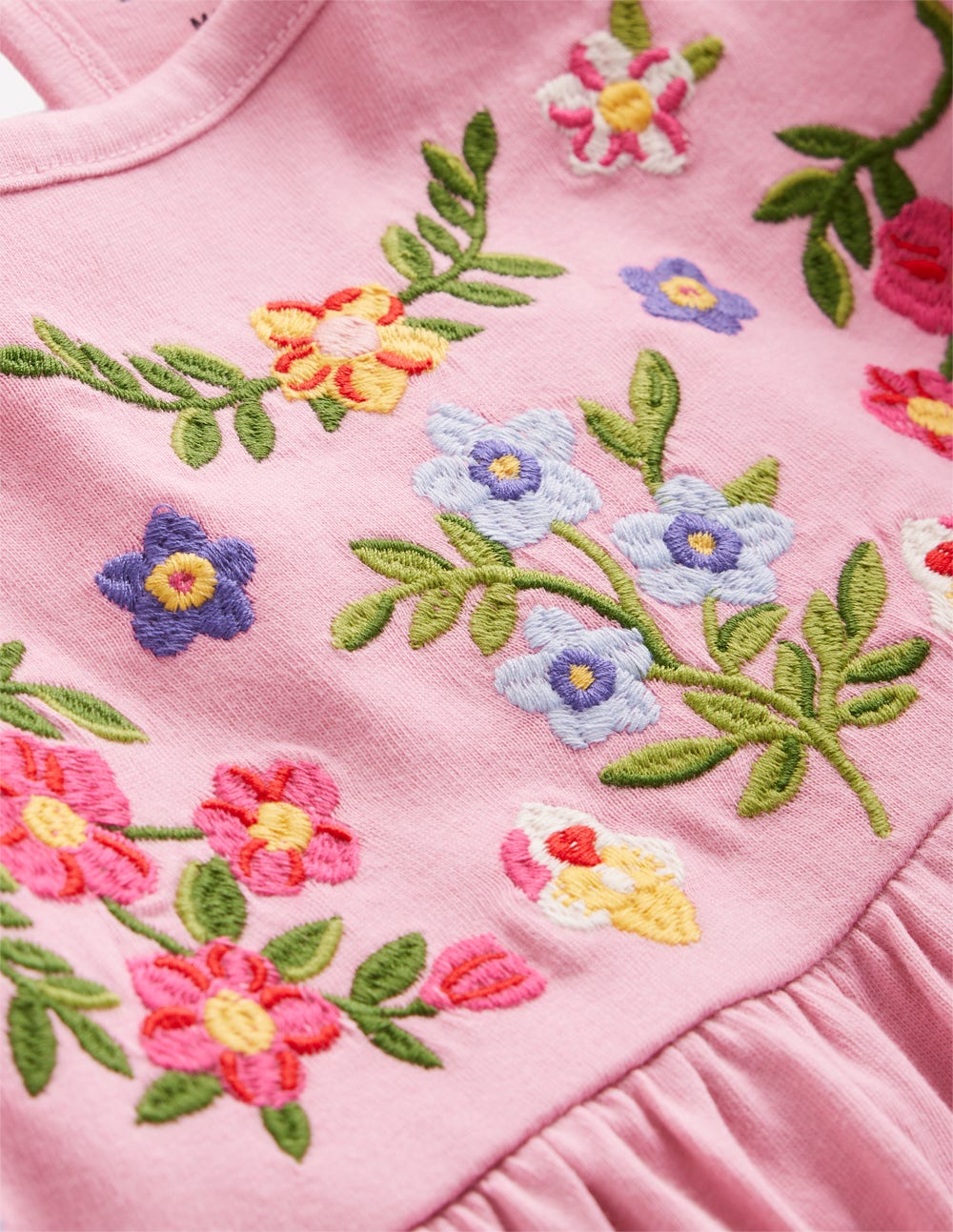 Ensemble avec tunique brodée-Rose formica
