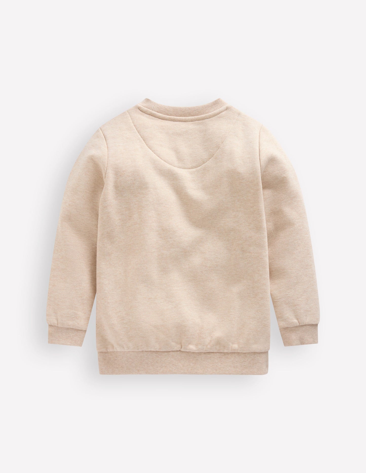 Sweatshirt mit Applikation-Haferbeige meliert Kürbis